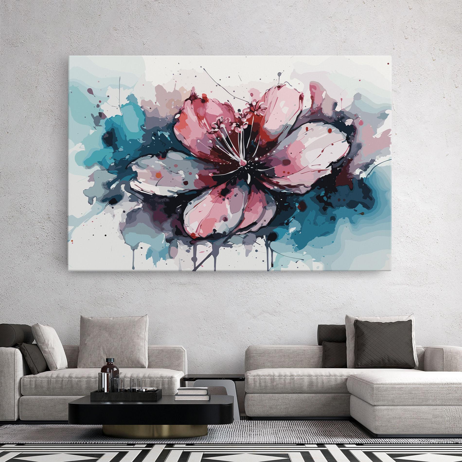 Vászonkép Pink Blue Nature mockup 2