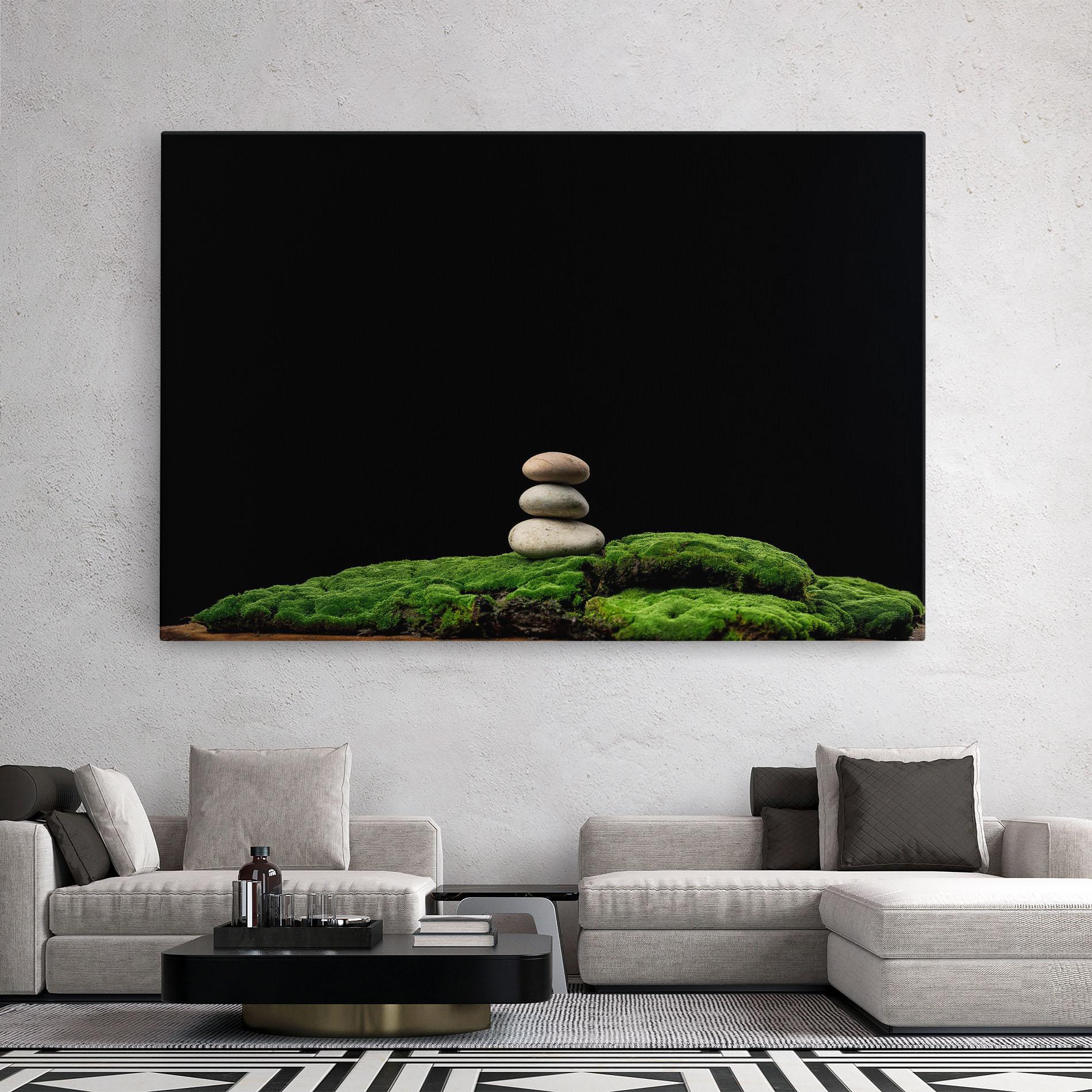 Vászonkép Three Stone Moss mockup 2