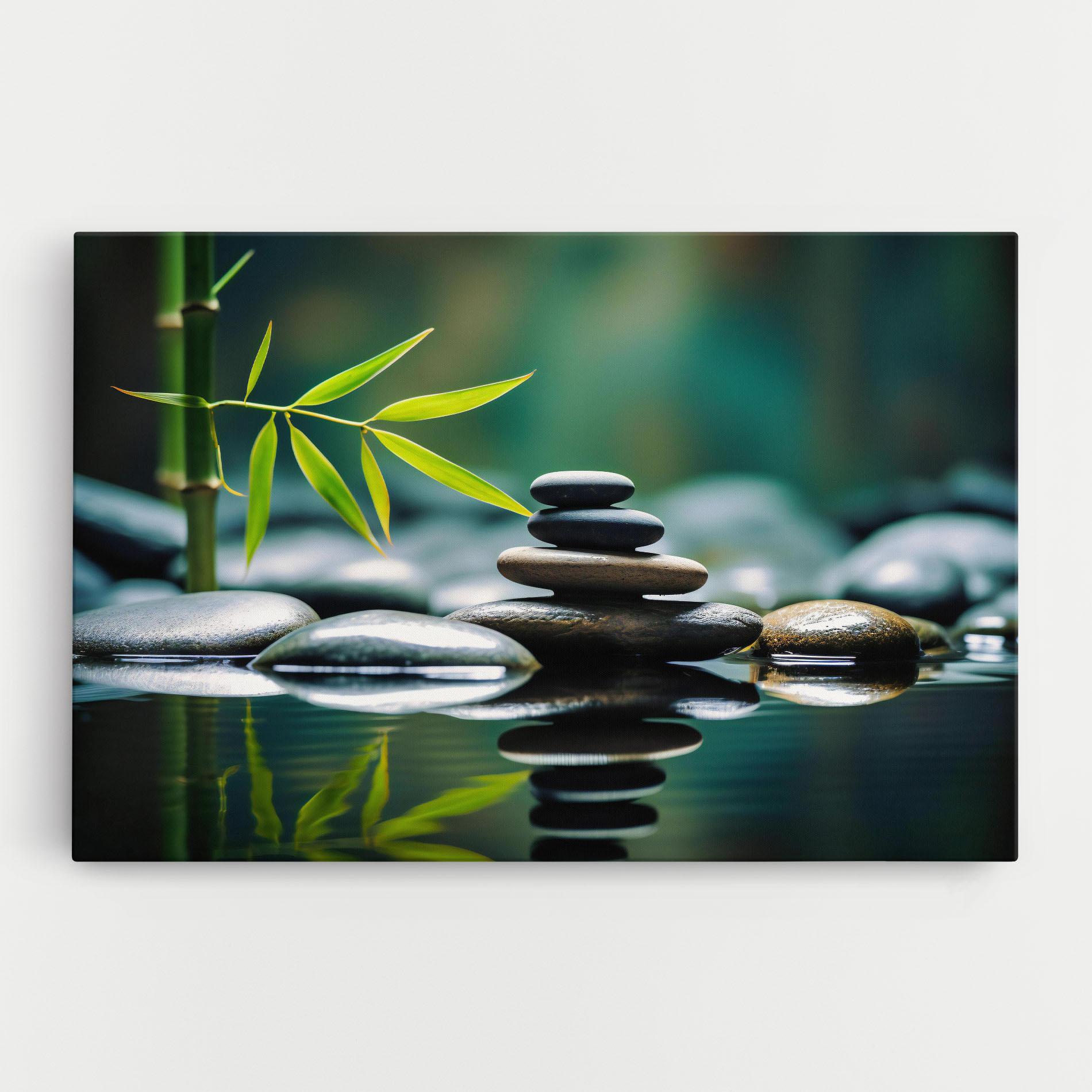Vászonkép Bamboo Stones mockup 0