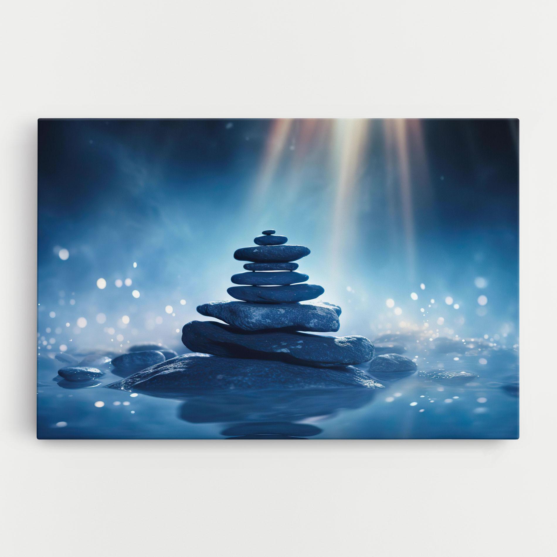 Vászonkép Blue Light Stone mockup 0