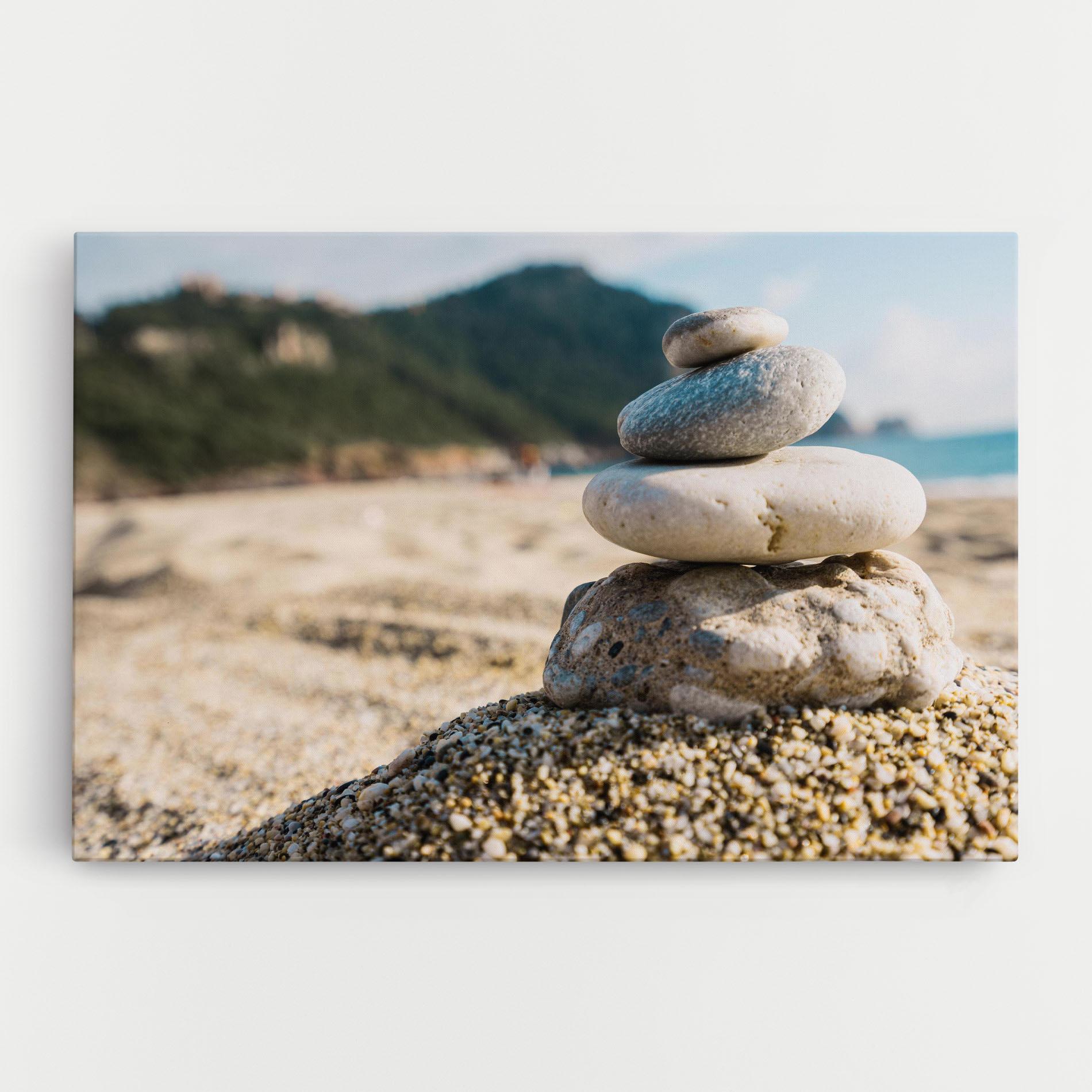 Vászonkép Pyramid Stones Beach mockup 0