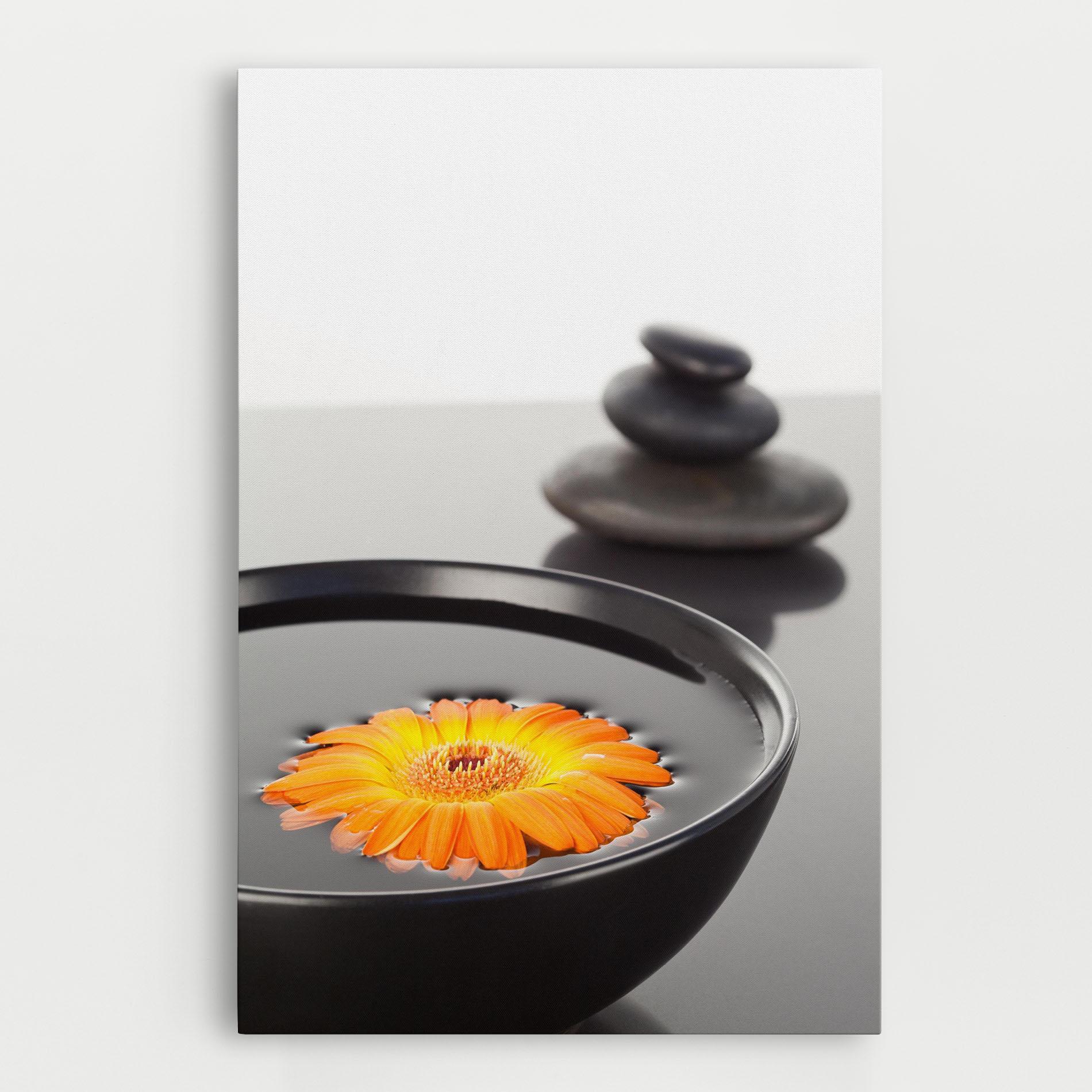 Vászonkép Stone Orange Flower mockup 0