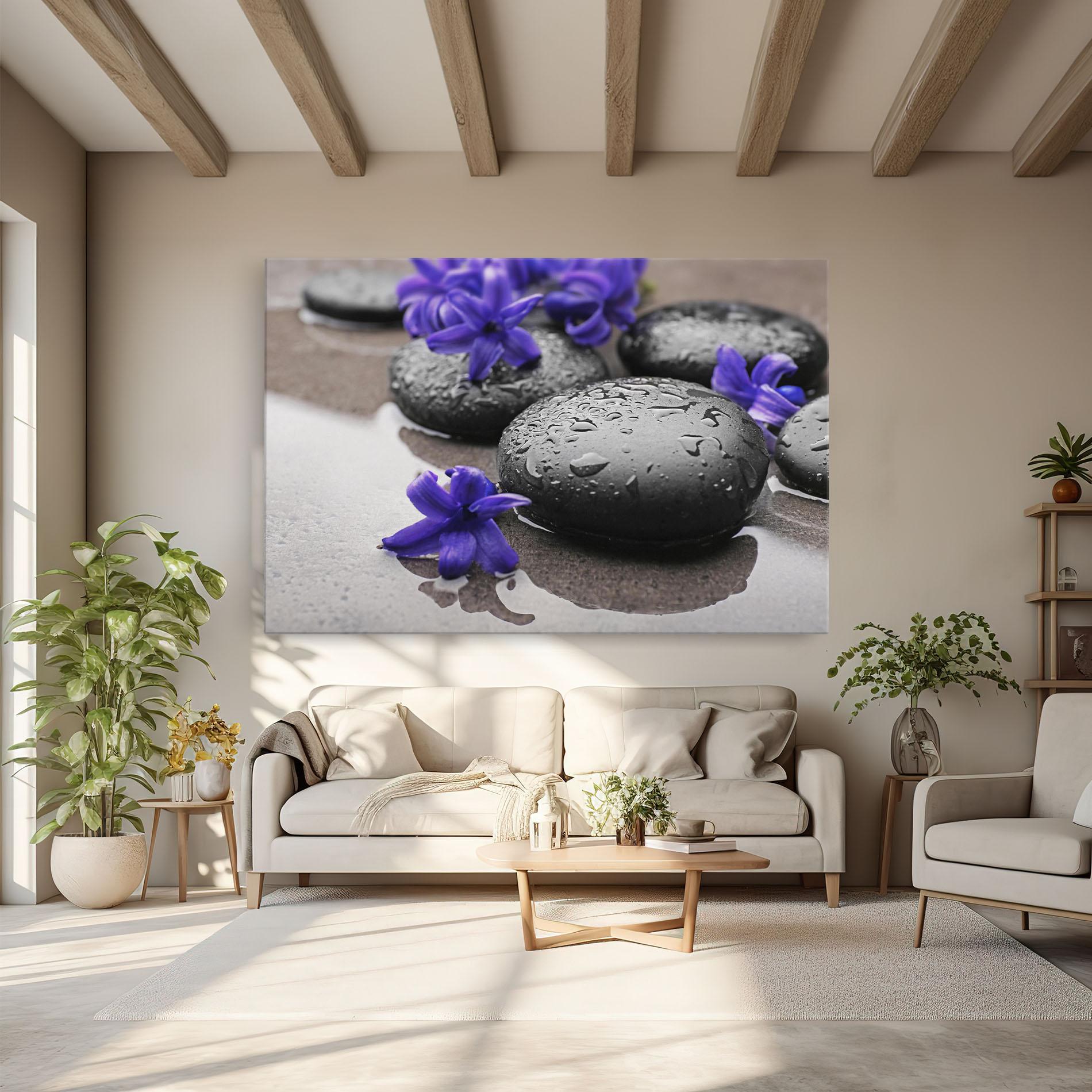 Vászonkép Spa Purple Rock mockup 6