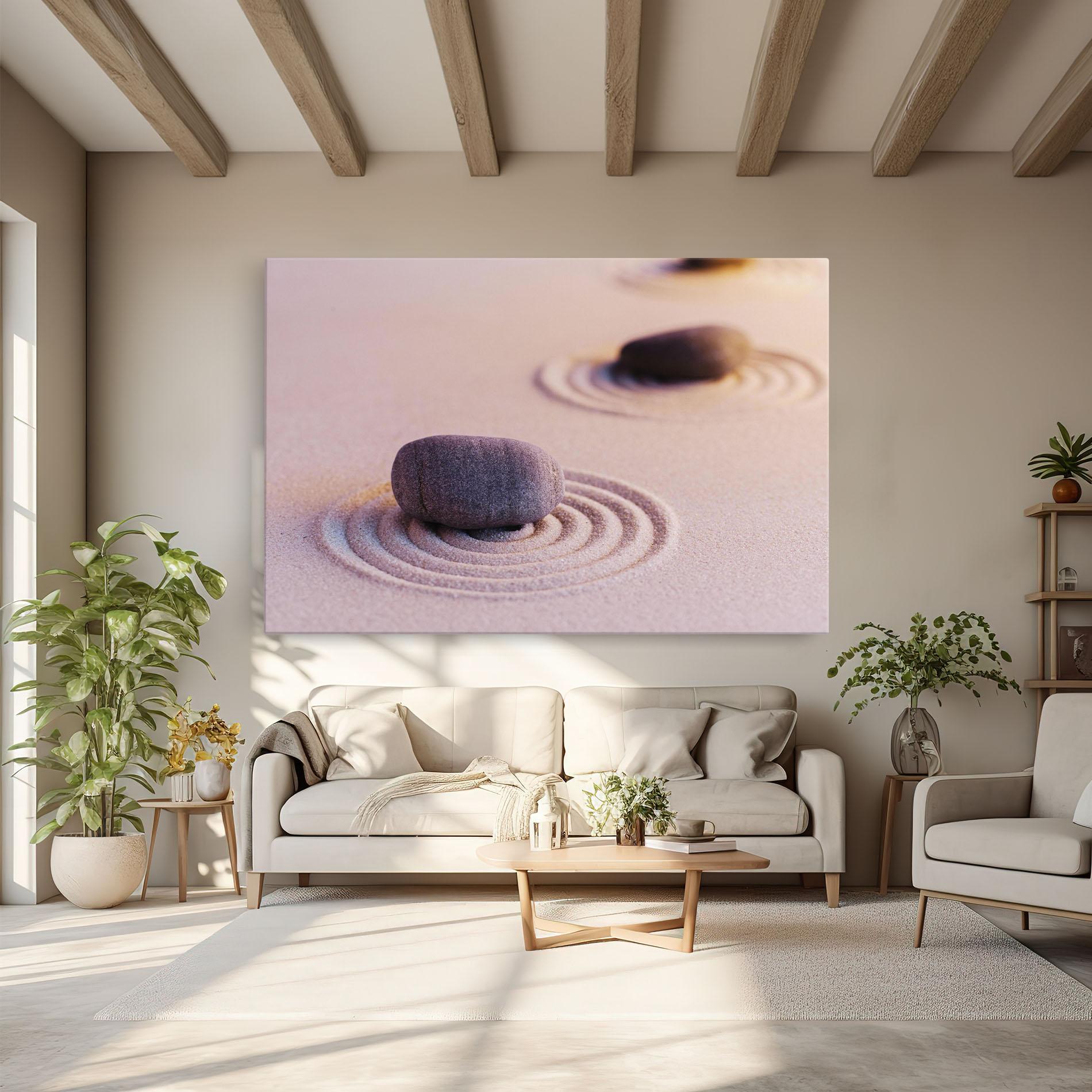 Vászonkép Zen Garden Stones mockup 6