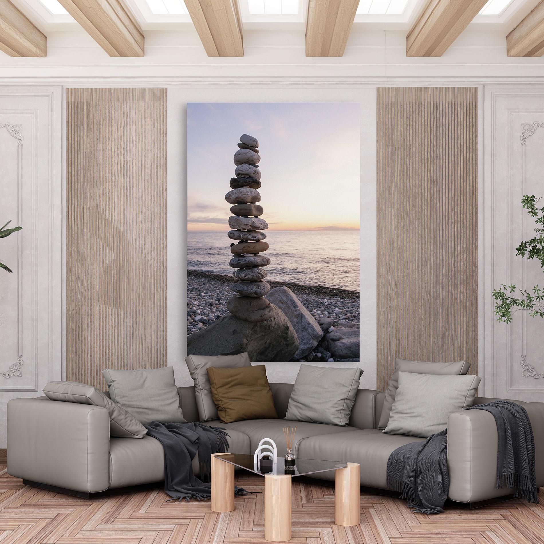 Vászonkép Pebbles Seaside mockup 6