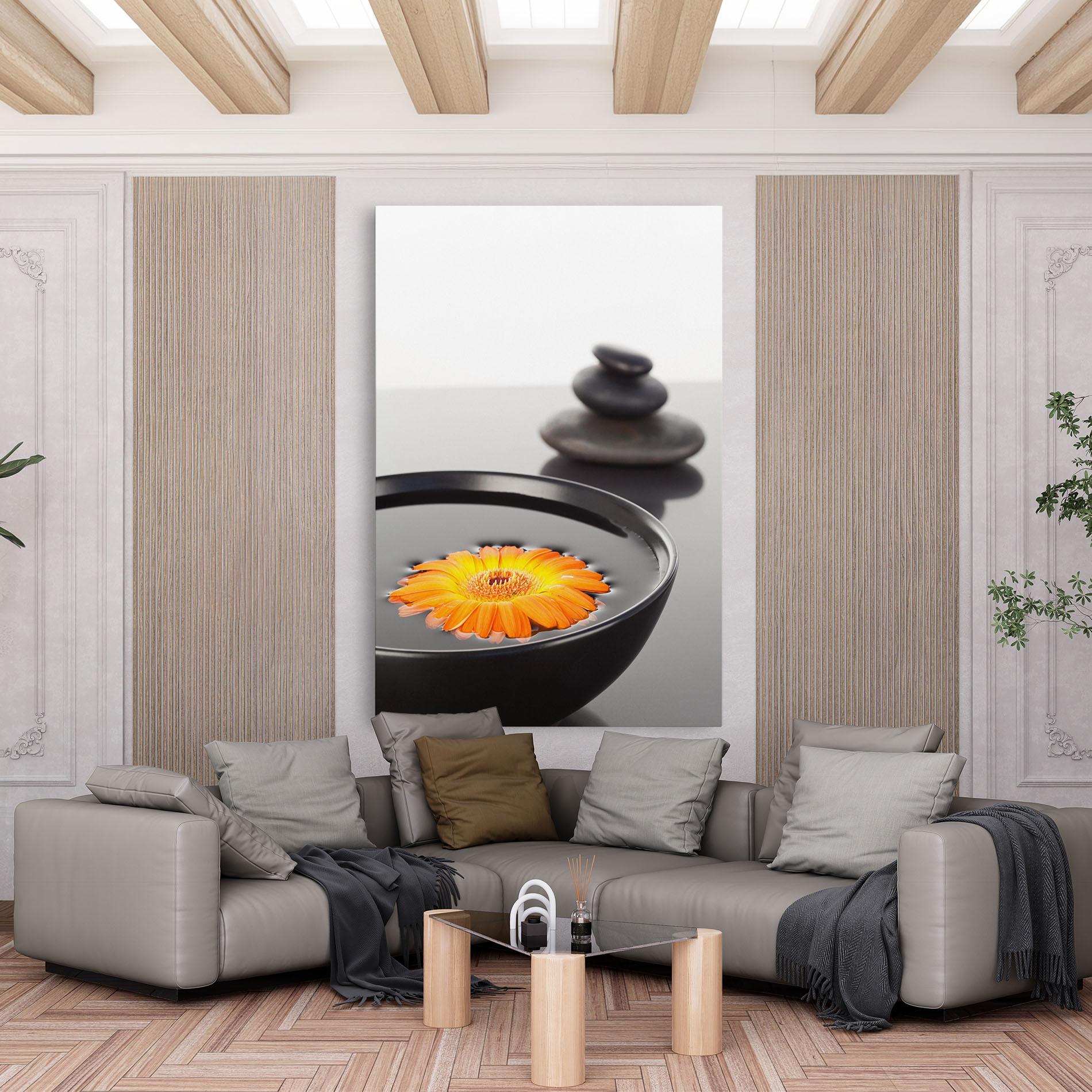 Vászonkép Stone Orange Flower mockup 6