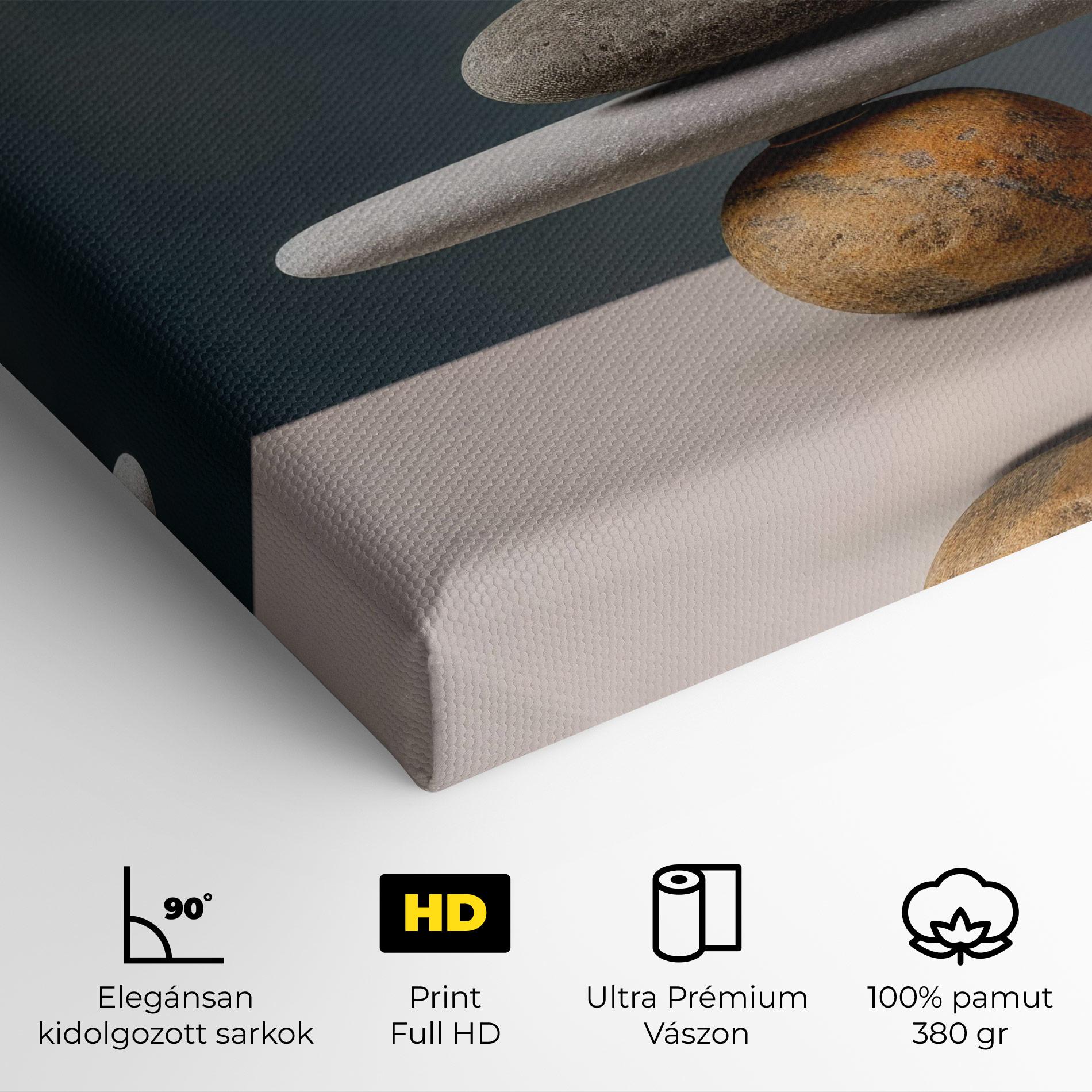 Vászonkép Balance Pebbles Pyramid mockup 4