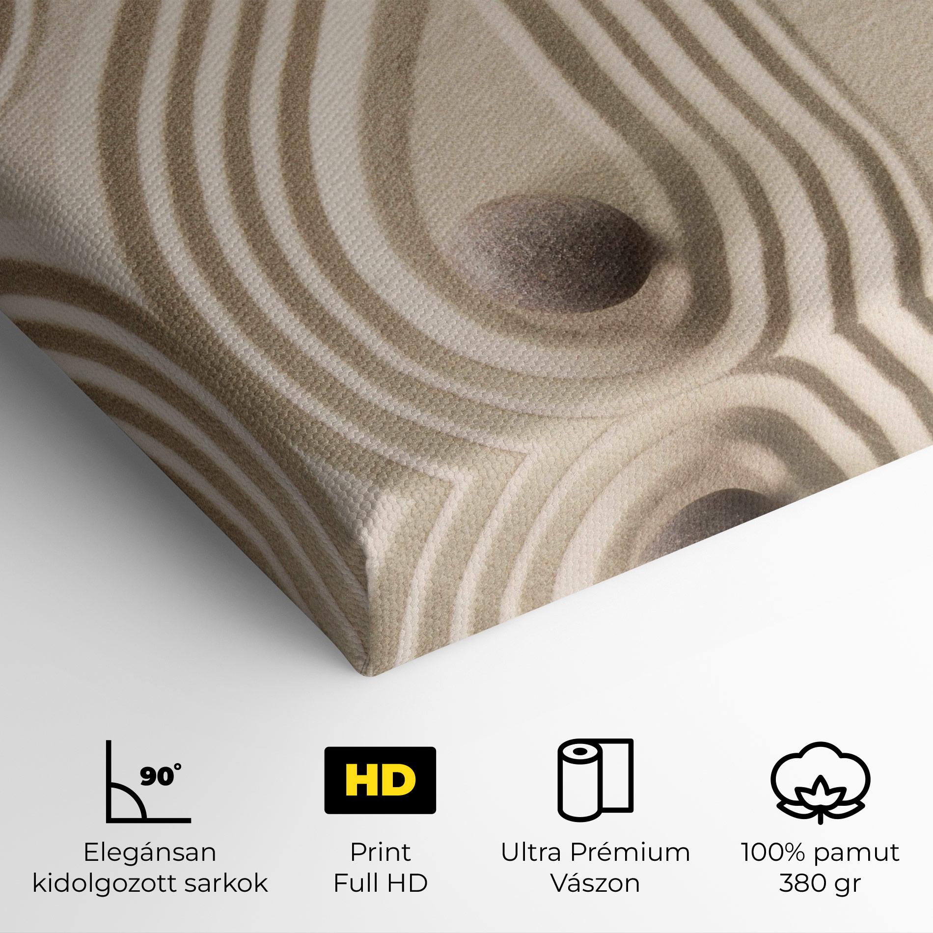 Vászonkép Cream Zen Stones mockup 4