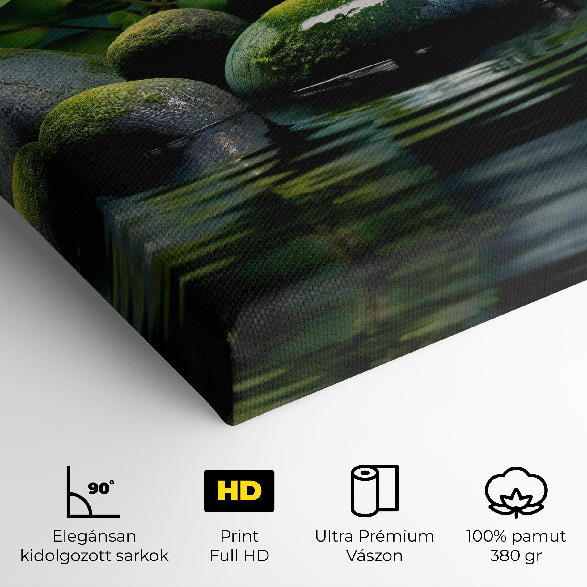 Vászonkép Green Stone Nature mockup 4