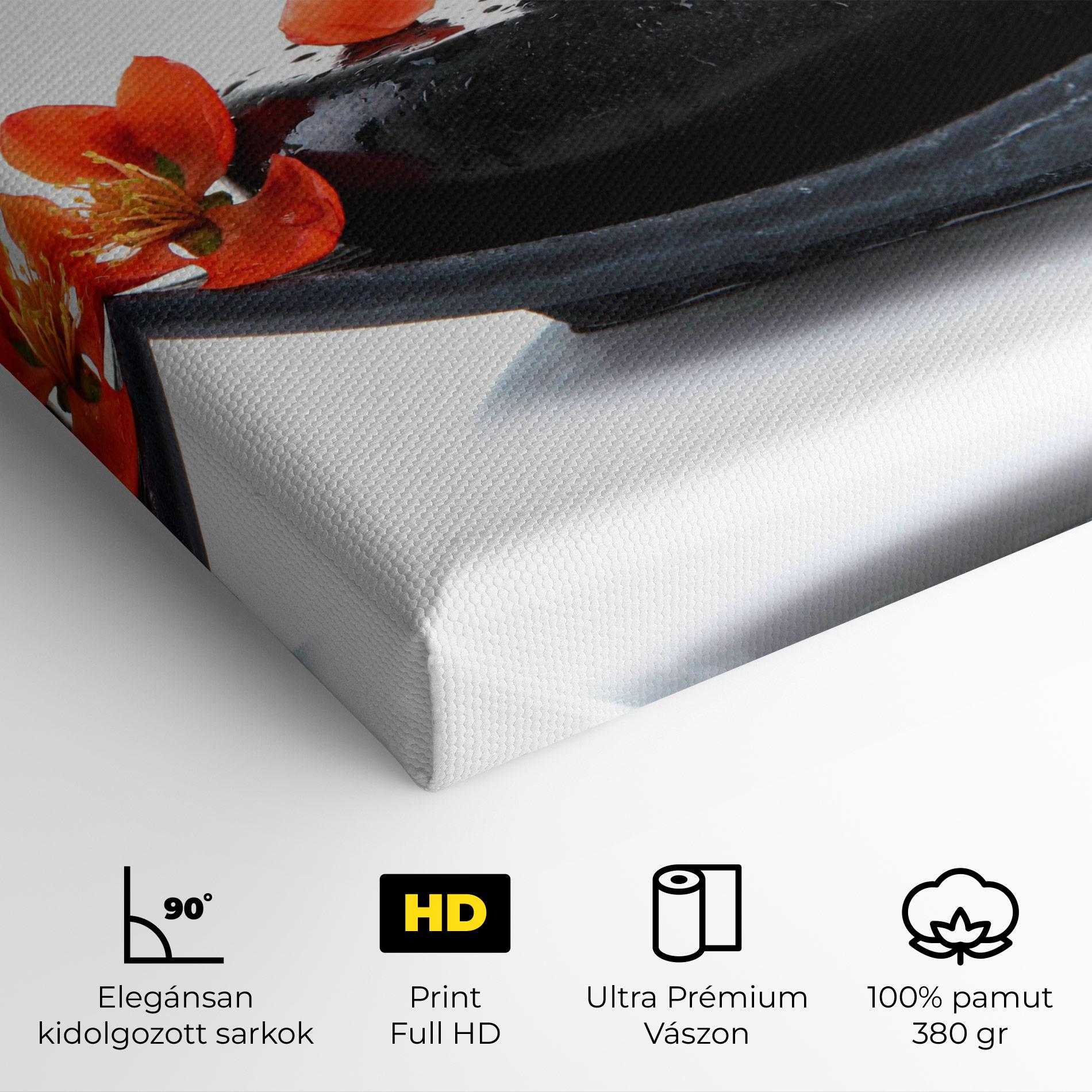 Vászonkép Spa Stones Flowers mockup 4