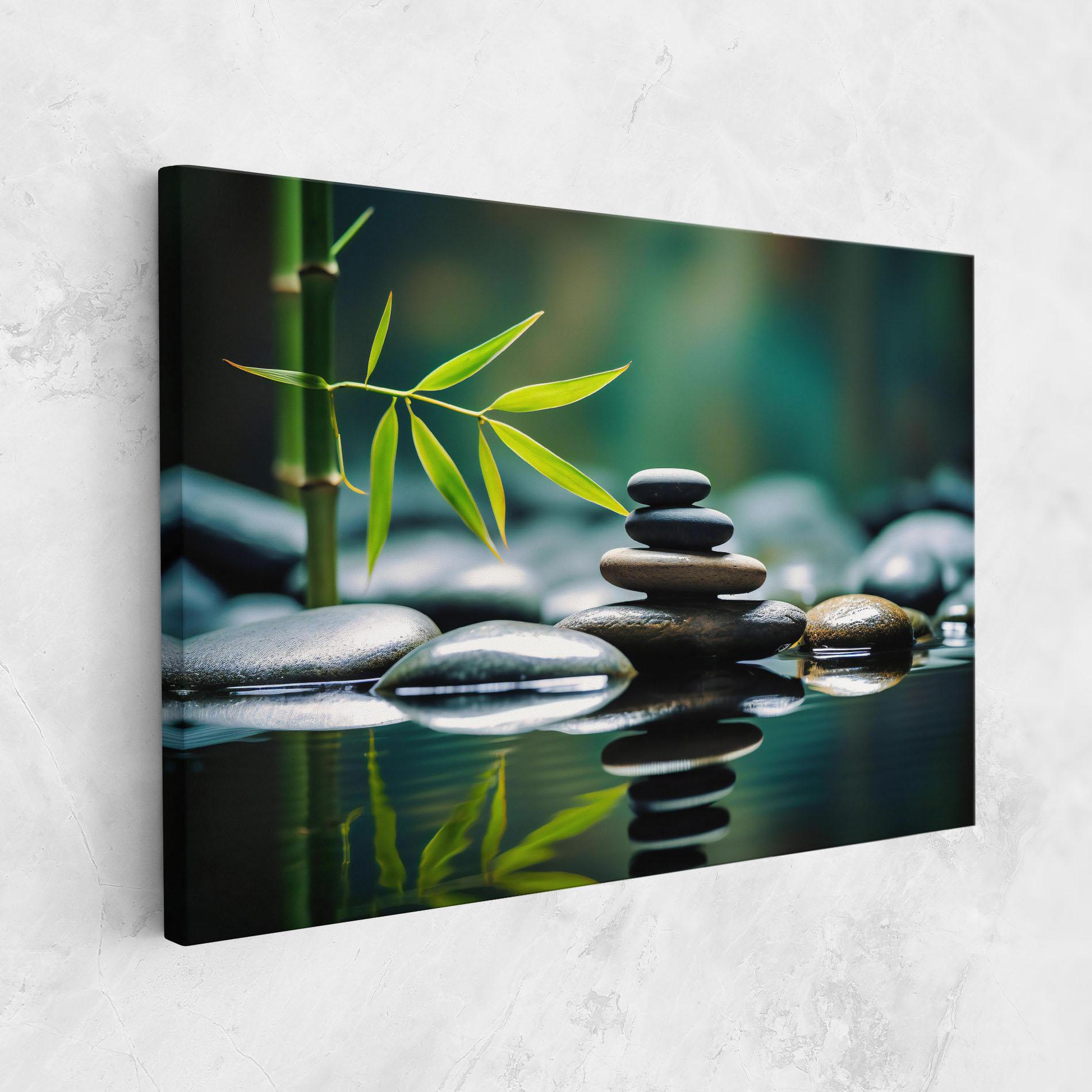 Vászonkép Bamboo Stones mockup 1