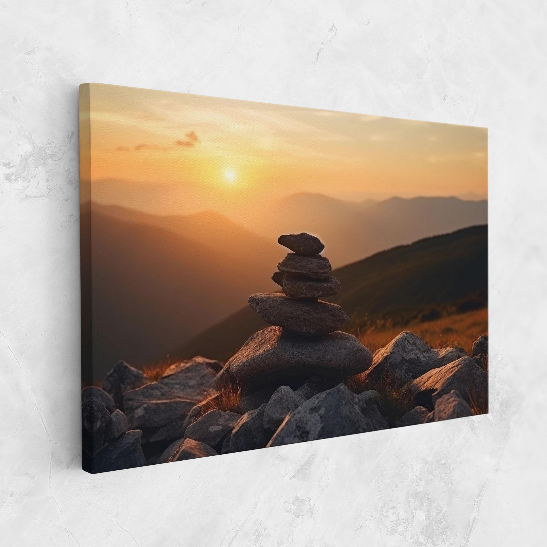 Vászonkép Nature Sunset Stones mockup 1