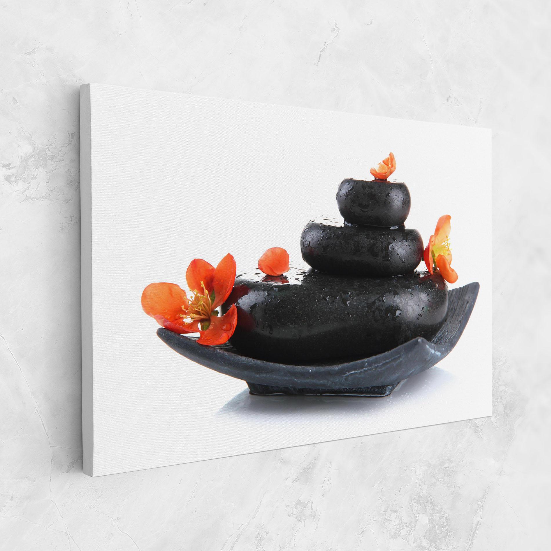 Vászonkép Spa Stones Flowers mockup 1