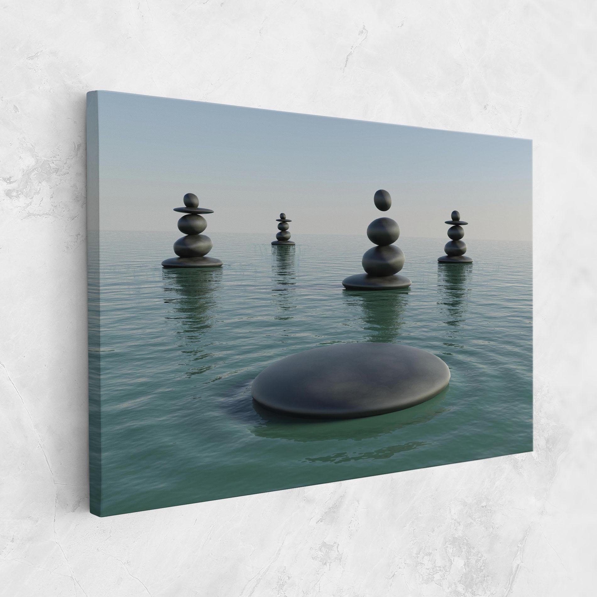 Vászonkép Zen Rock Pool mockup 1