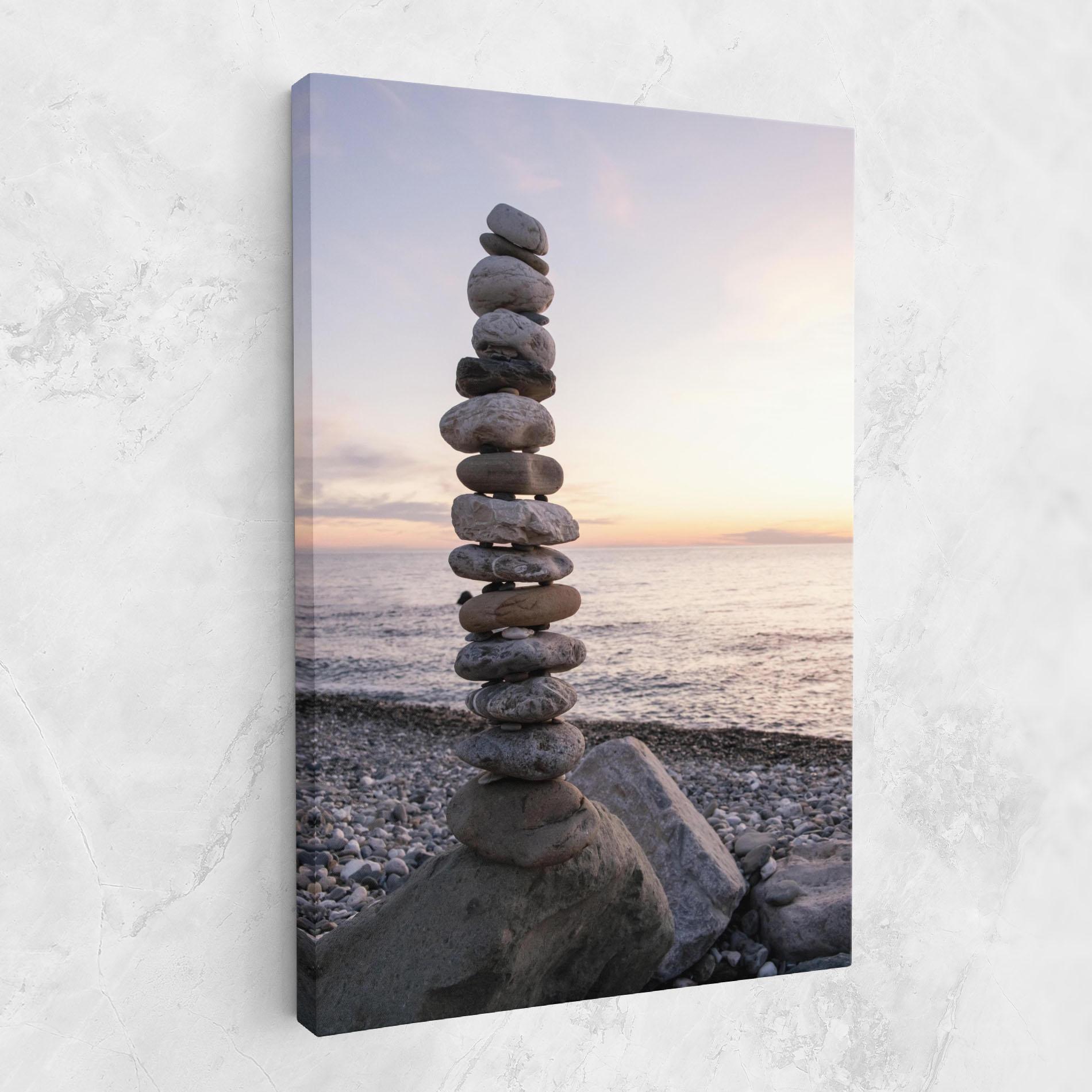 Vászonkép Pebbles Seaside mockup 1