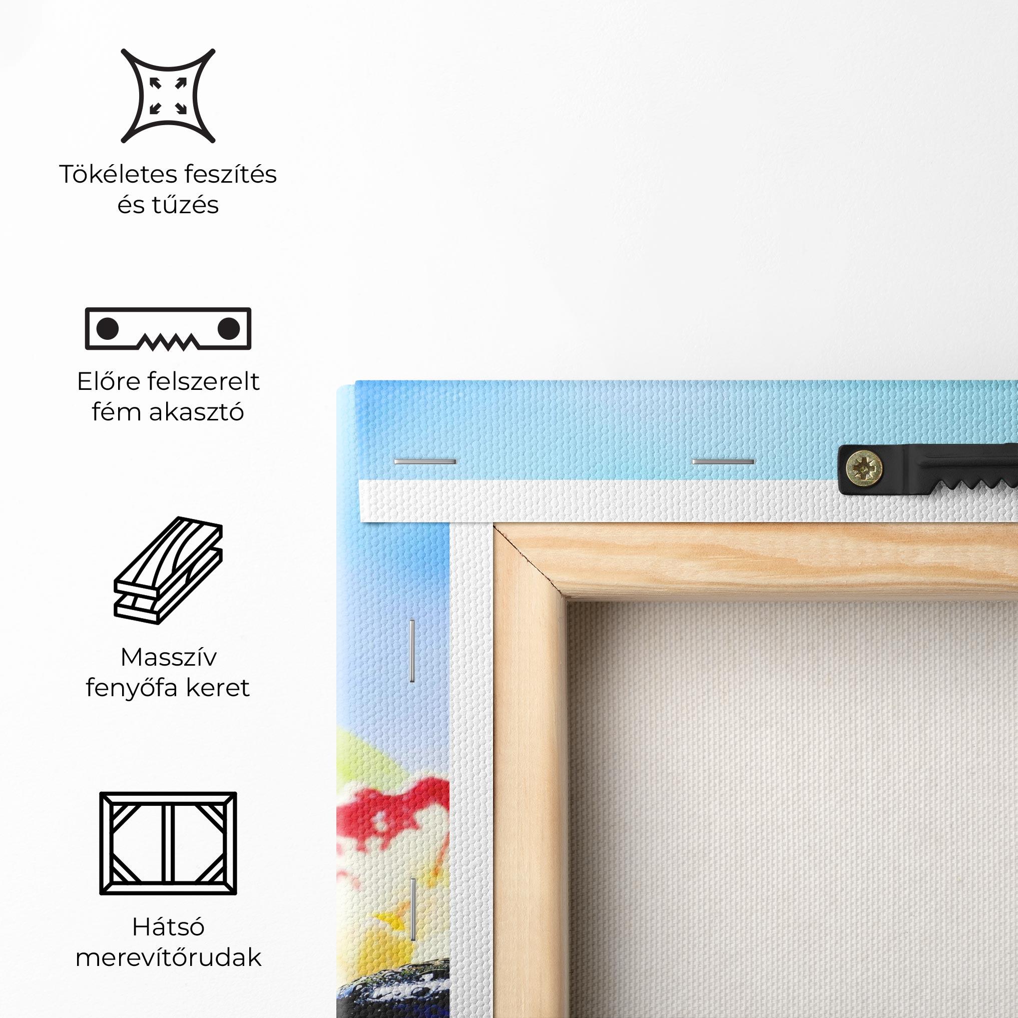 Vászonkép Blooming Orchid Stone mockup 5