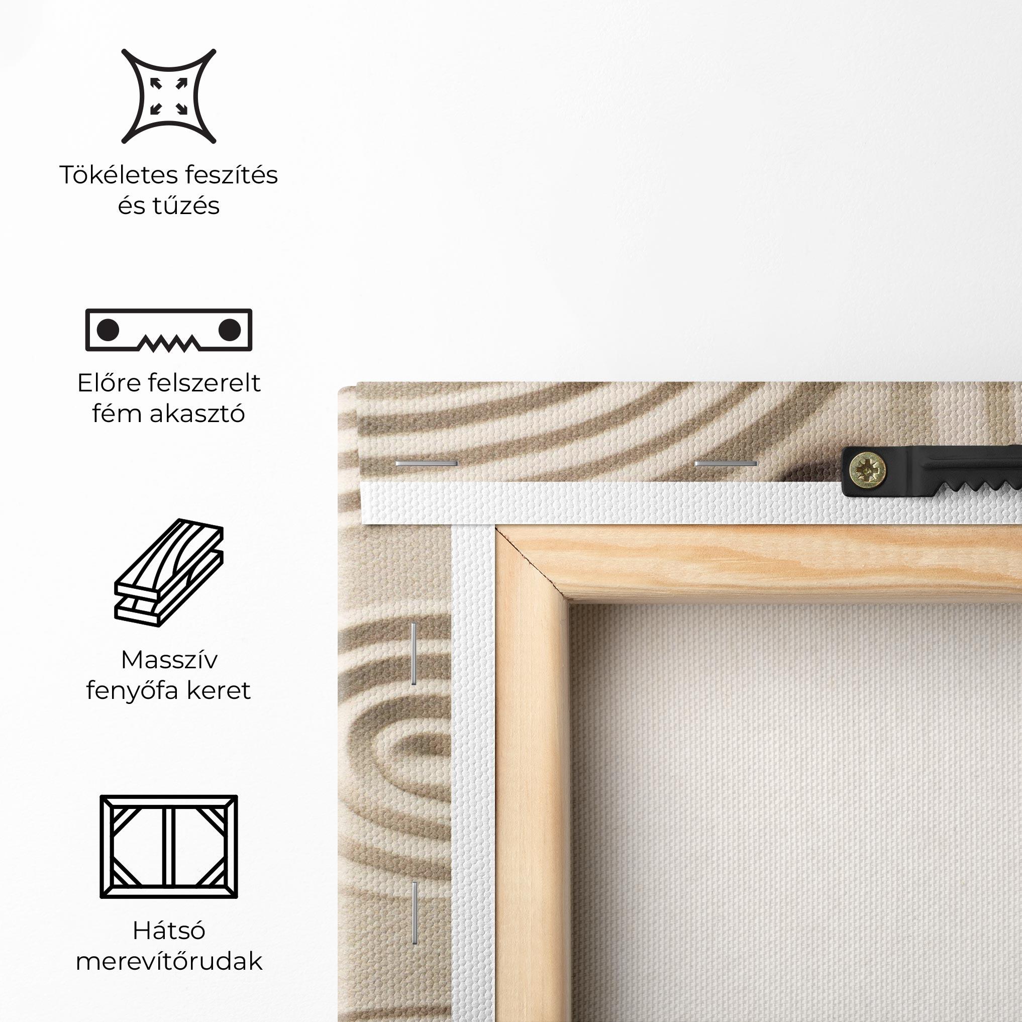 Vászonkép Cream Zen Stones mockup 5