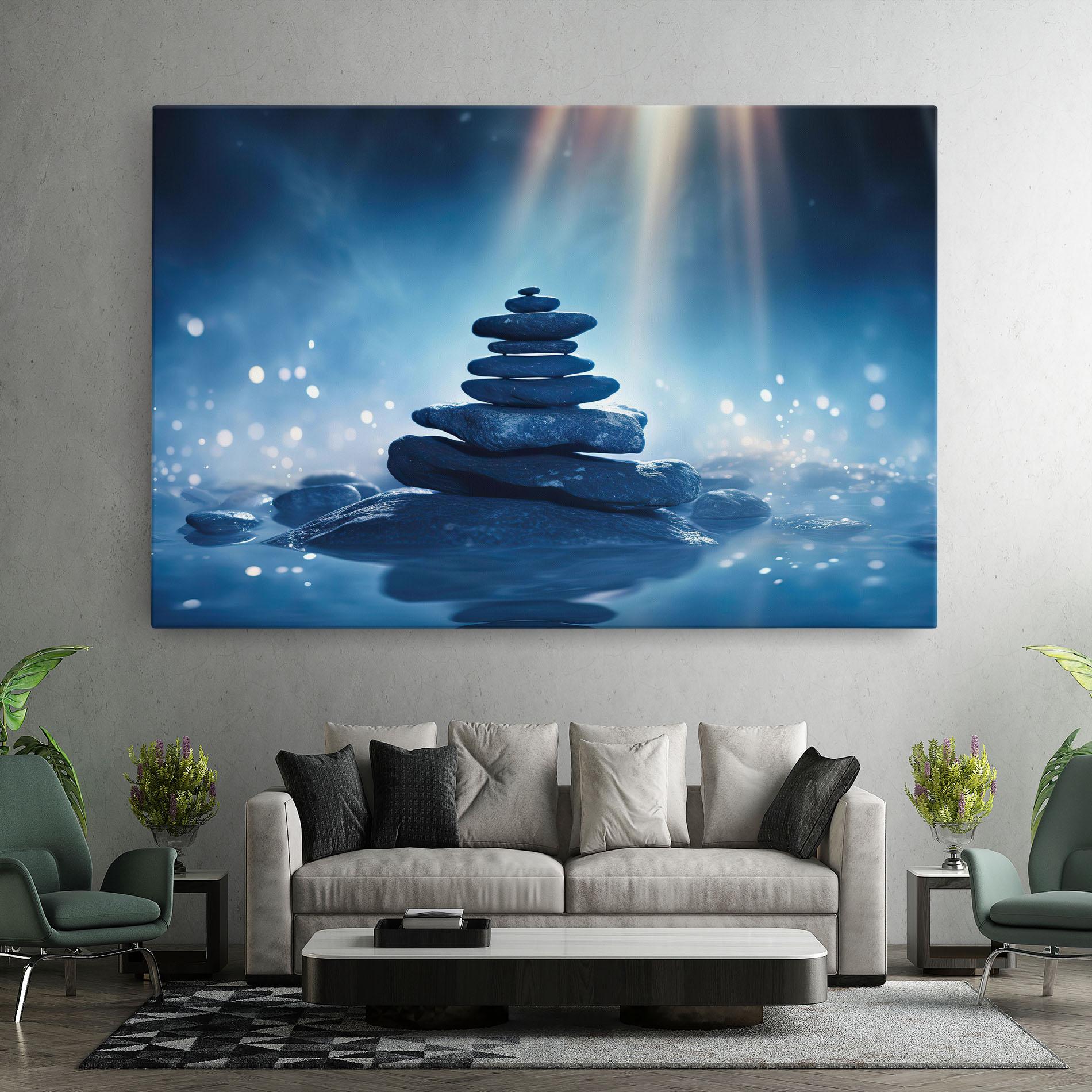 Vászonkép Blue Light Stone mockup 7
