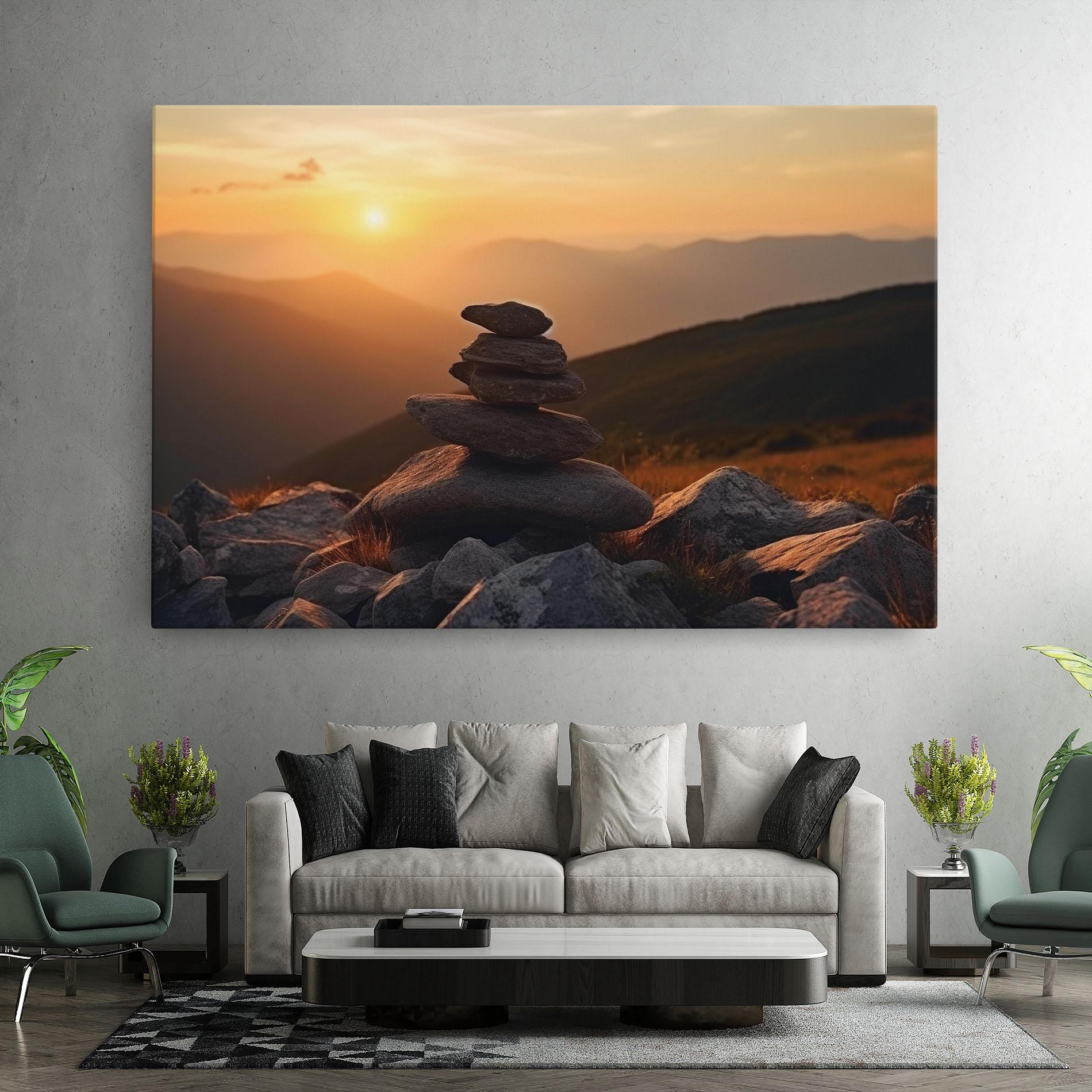 Vászonkép Nature Sunset Stones mockup 7