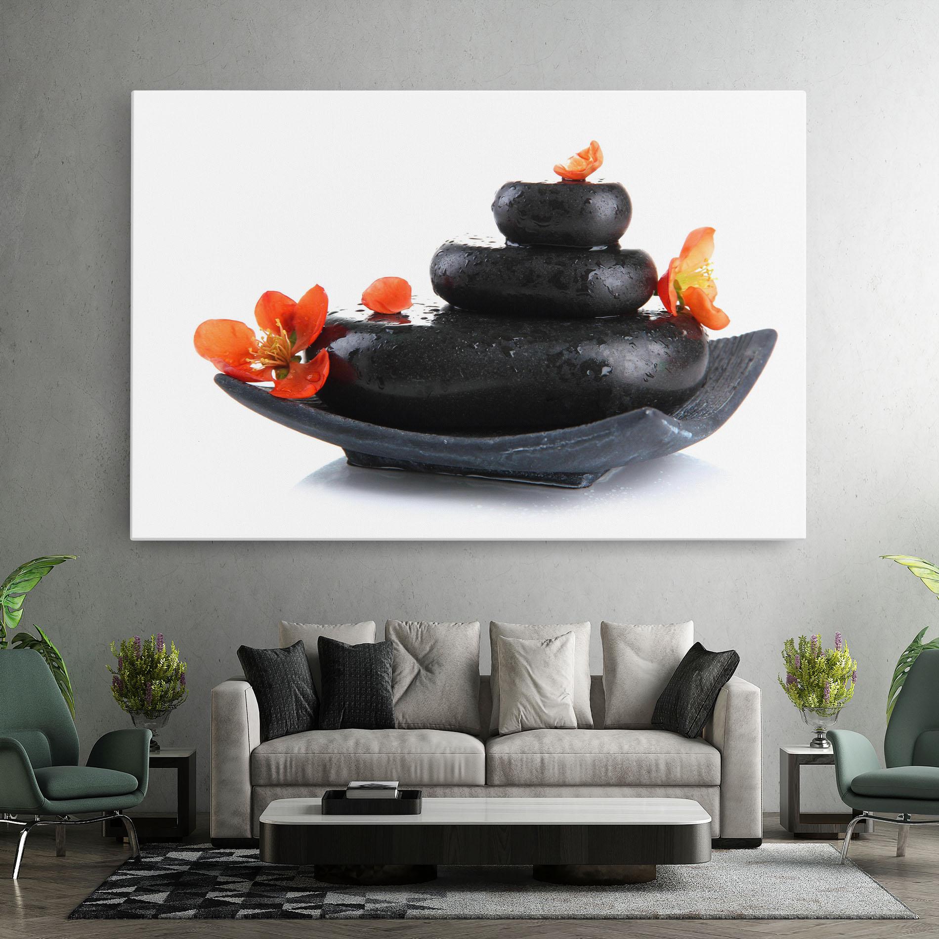 Vászonkép Spa Stones Flowers mockup 7