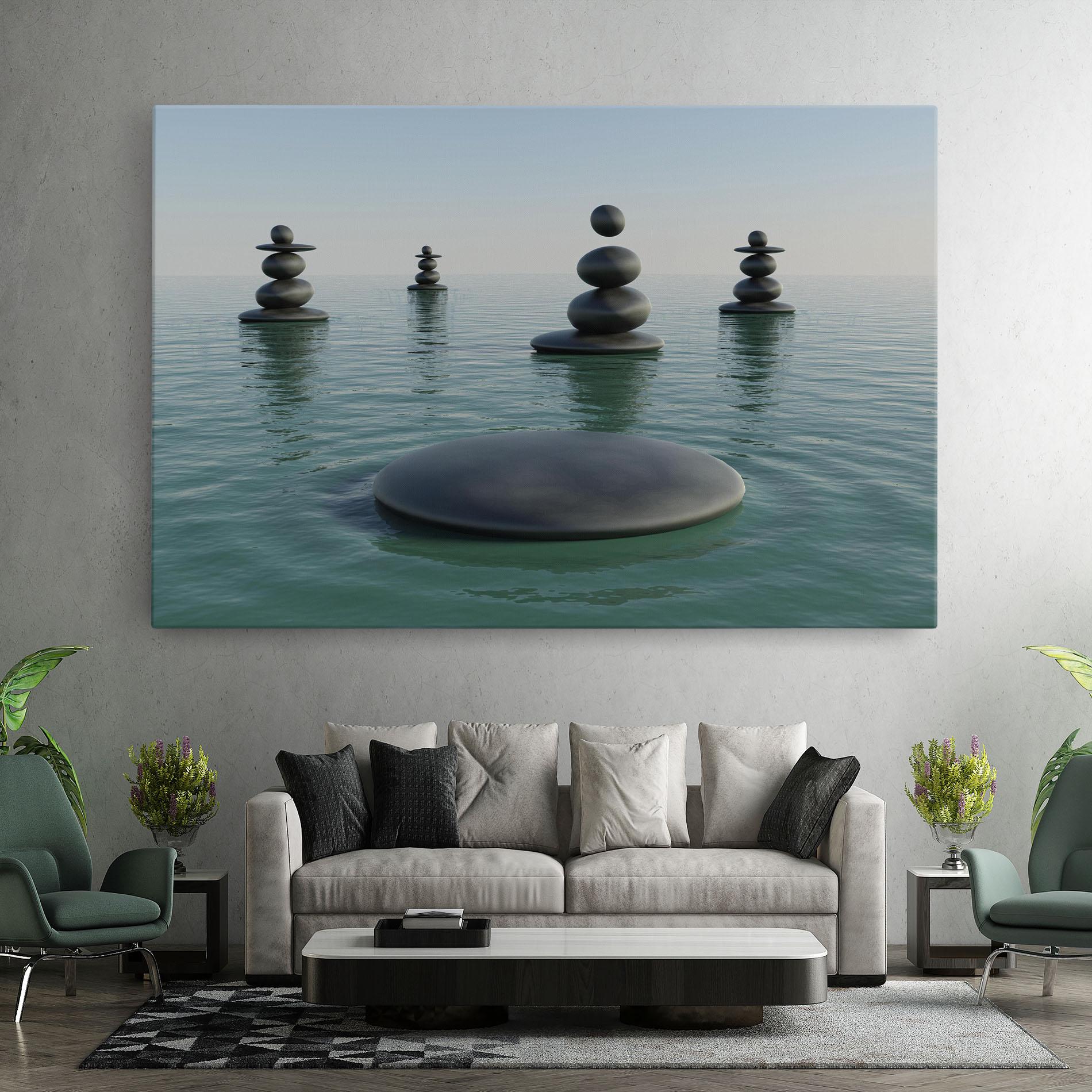Vászonkép Zen Rock Pool mockup 7