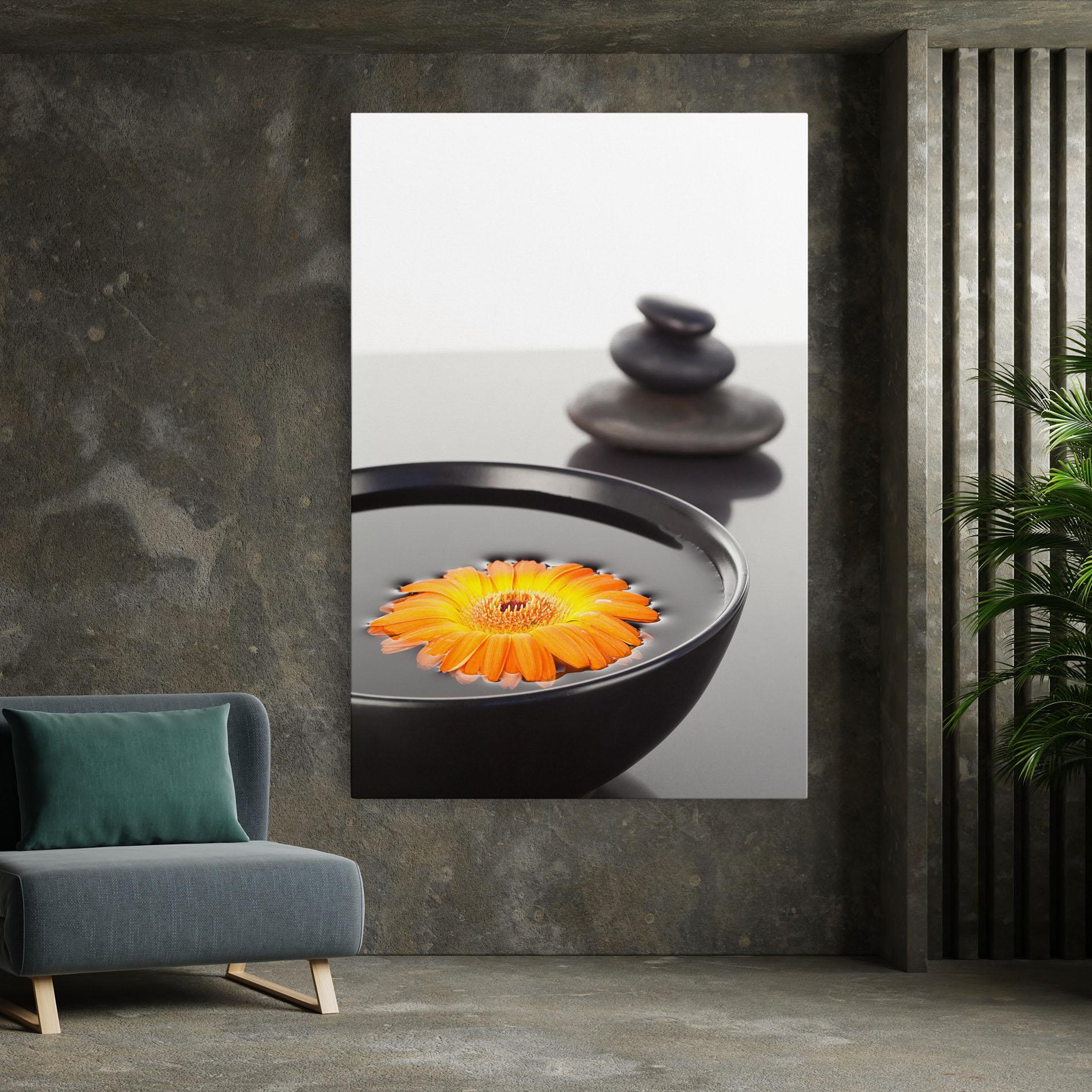 Vászonkép Stone Orange Flower mockup 7