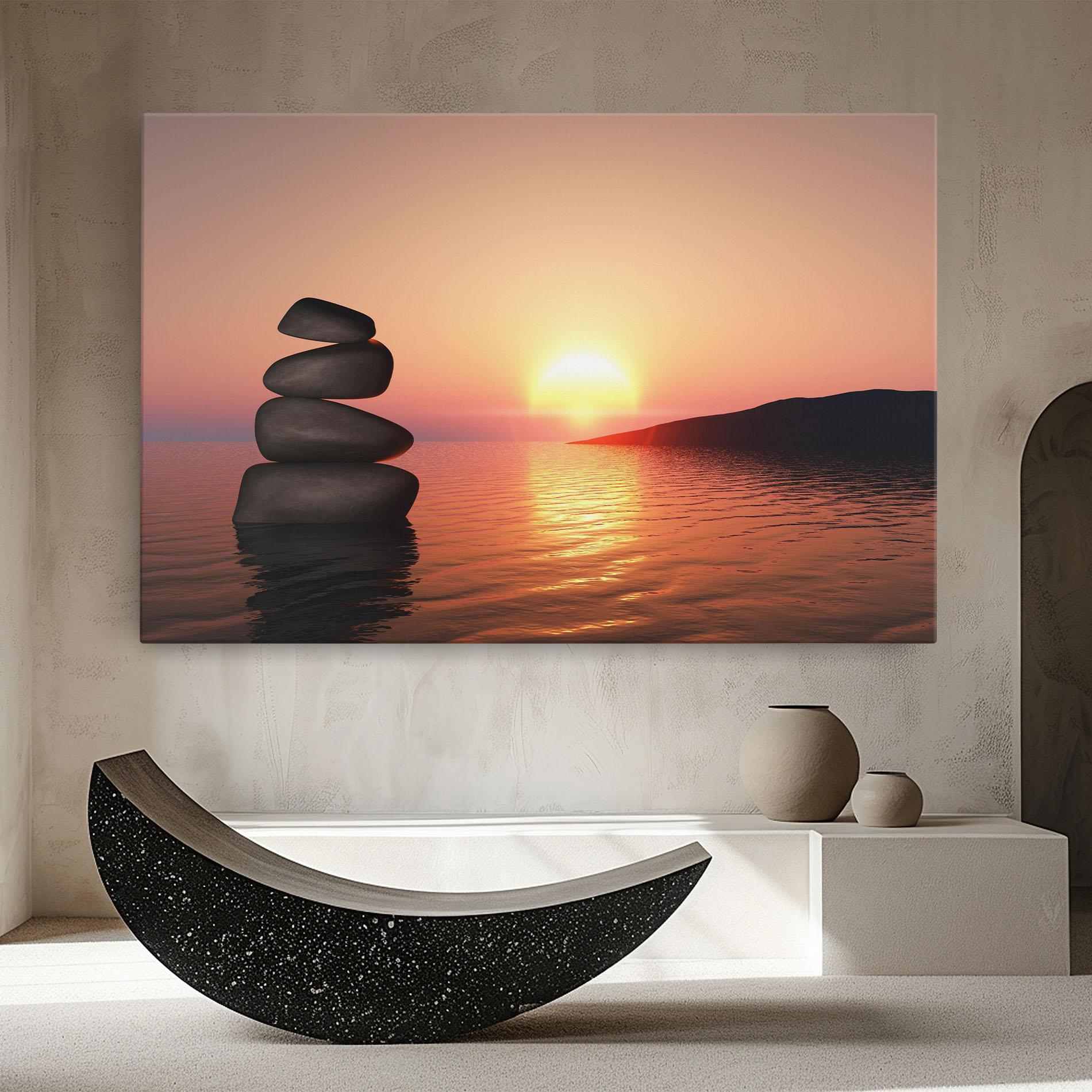 Vászonkép Peace And Sunset mockup 8