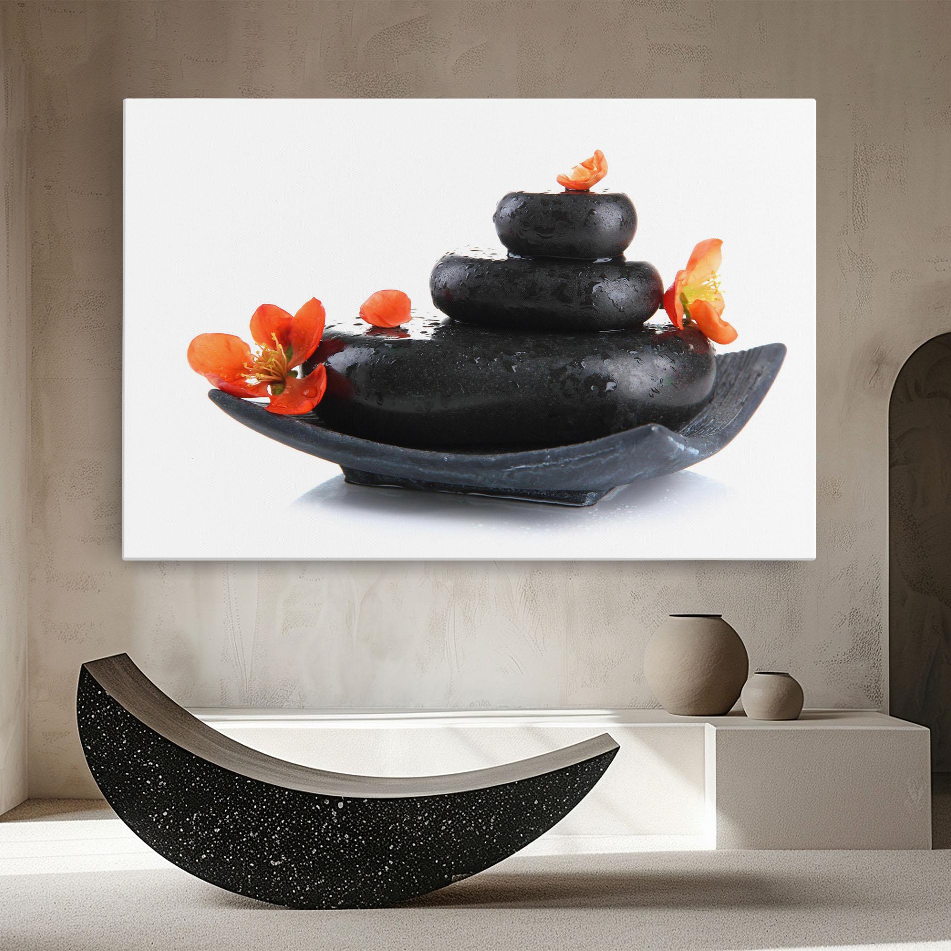 Vászonkép Spa Stones Flowers mockup 8