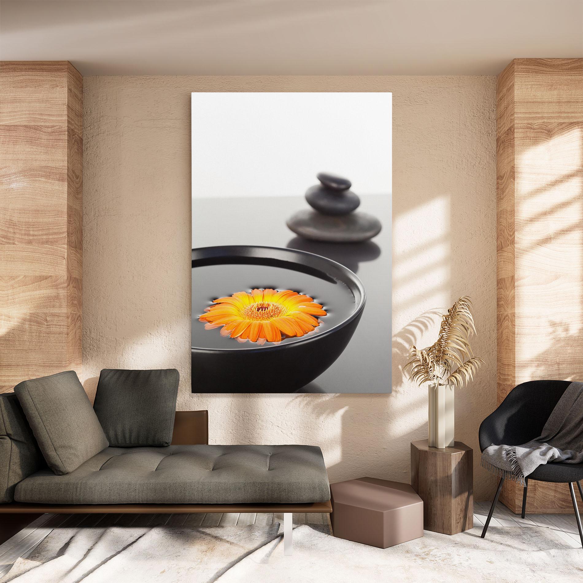 Vászonkép Stone Orange Flower mockup 8