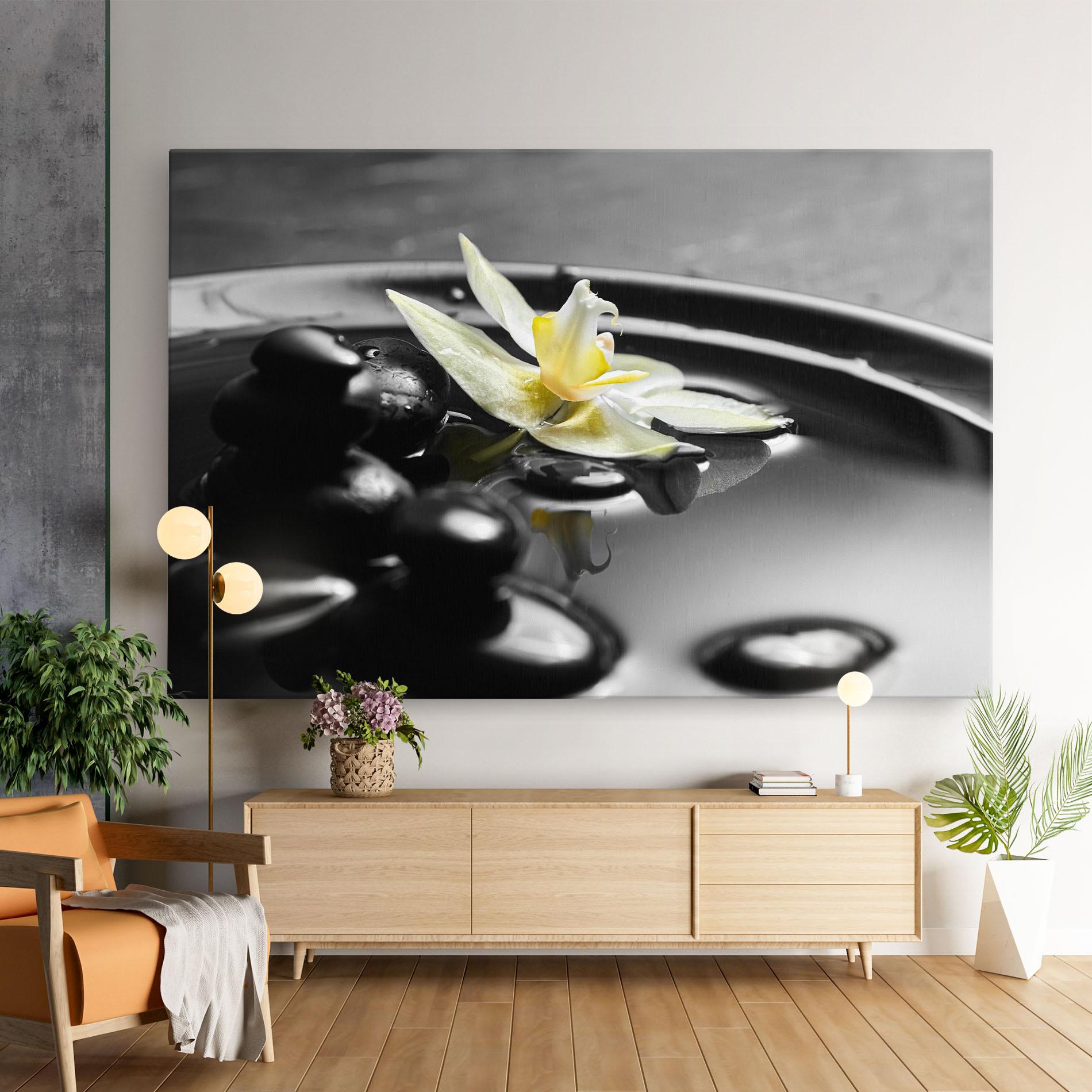 Vászonkép Pebbles Yellow Flower mockup 9