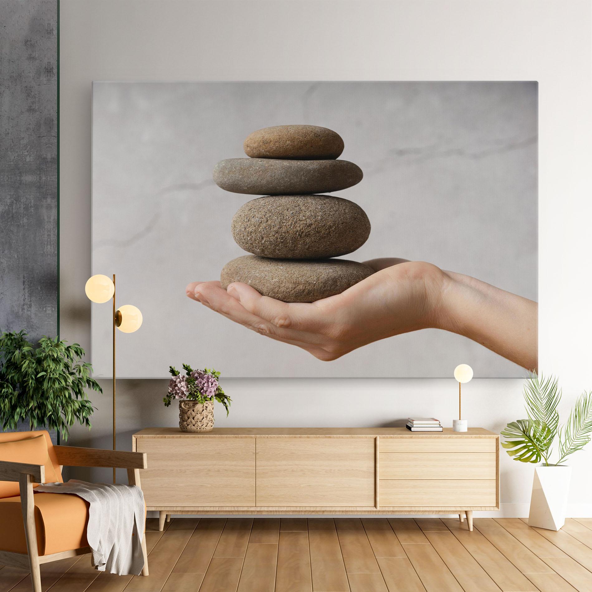 Vászonkép Stones Meditation mockup 9