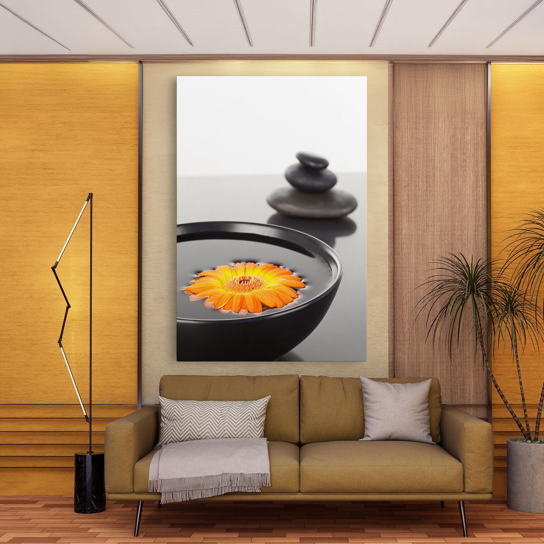 Vászonkép Stone Orange Flower mockup 9