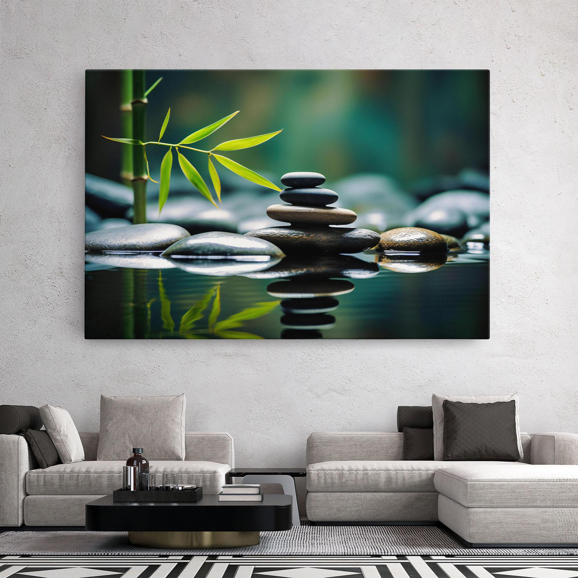 Vászonkép Bamboo Stones mockup 2