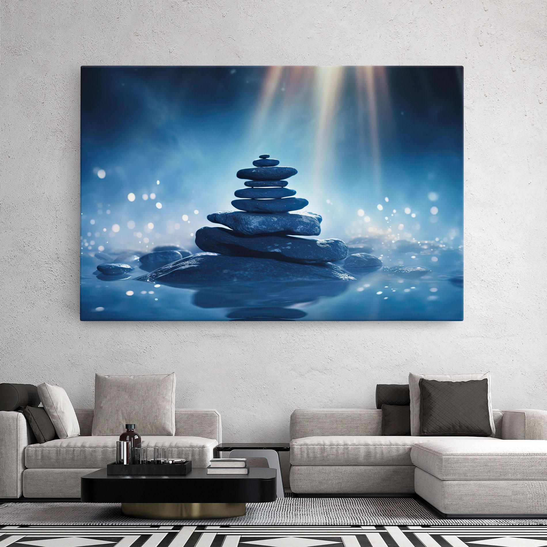 Vászonkép Blue Light Stone mockup 2