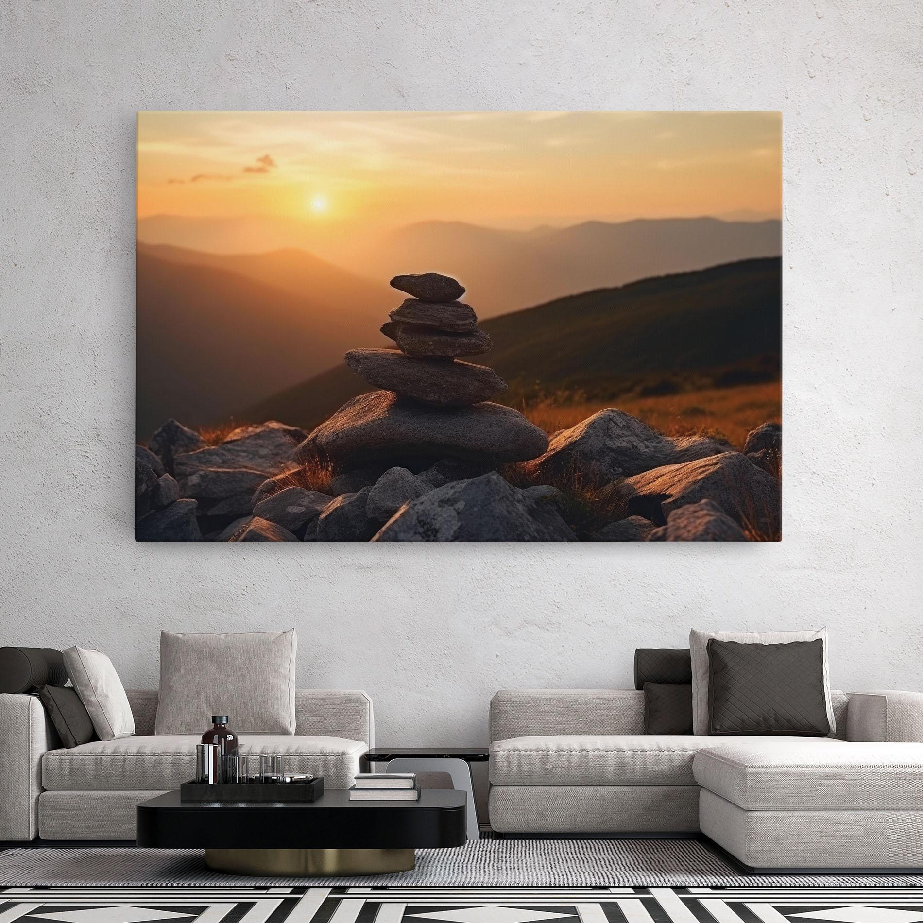Vászonkép Nature Sunset Stones mockup 2