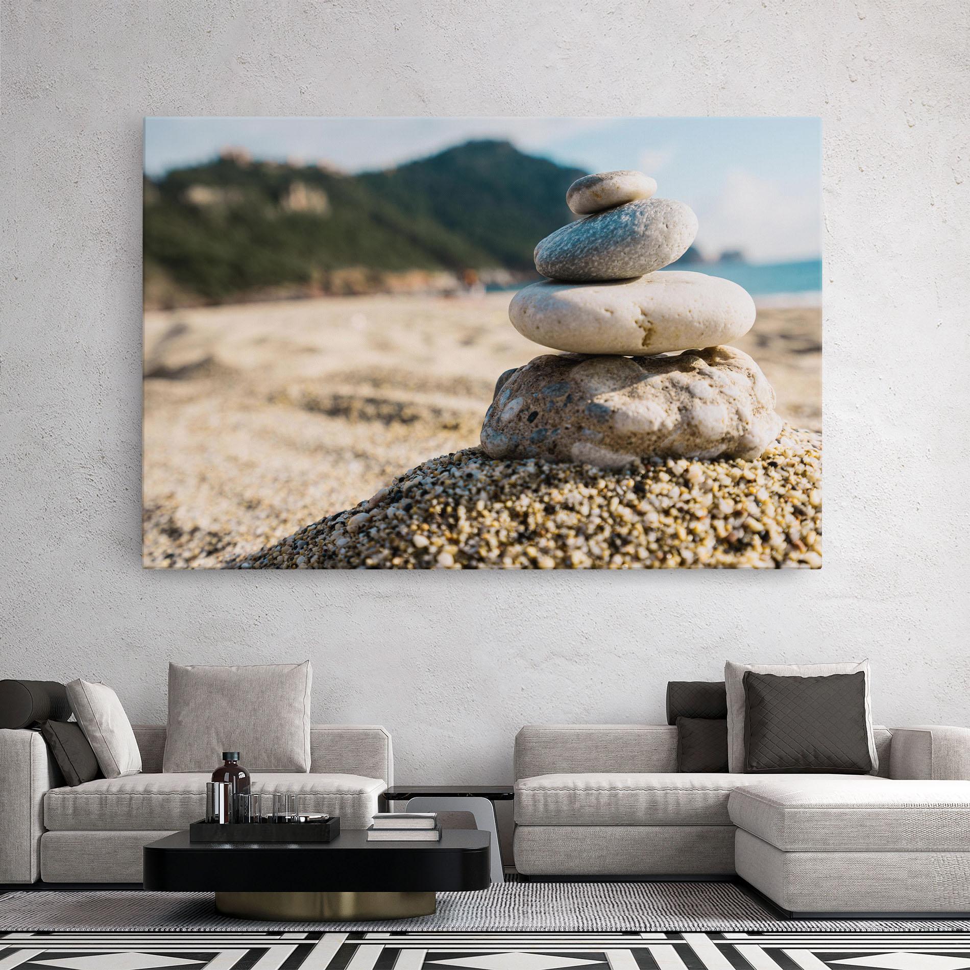 Vászonkép Pyramid Stones Beach mockup 2