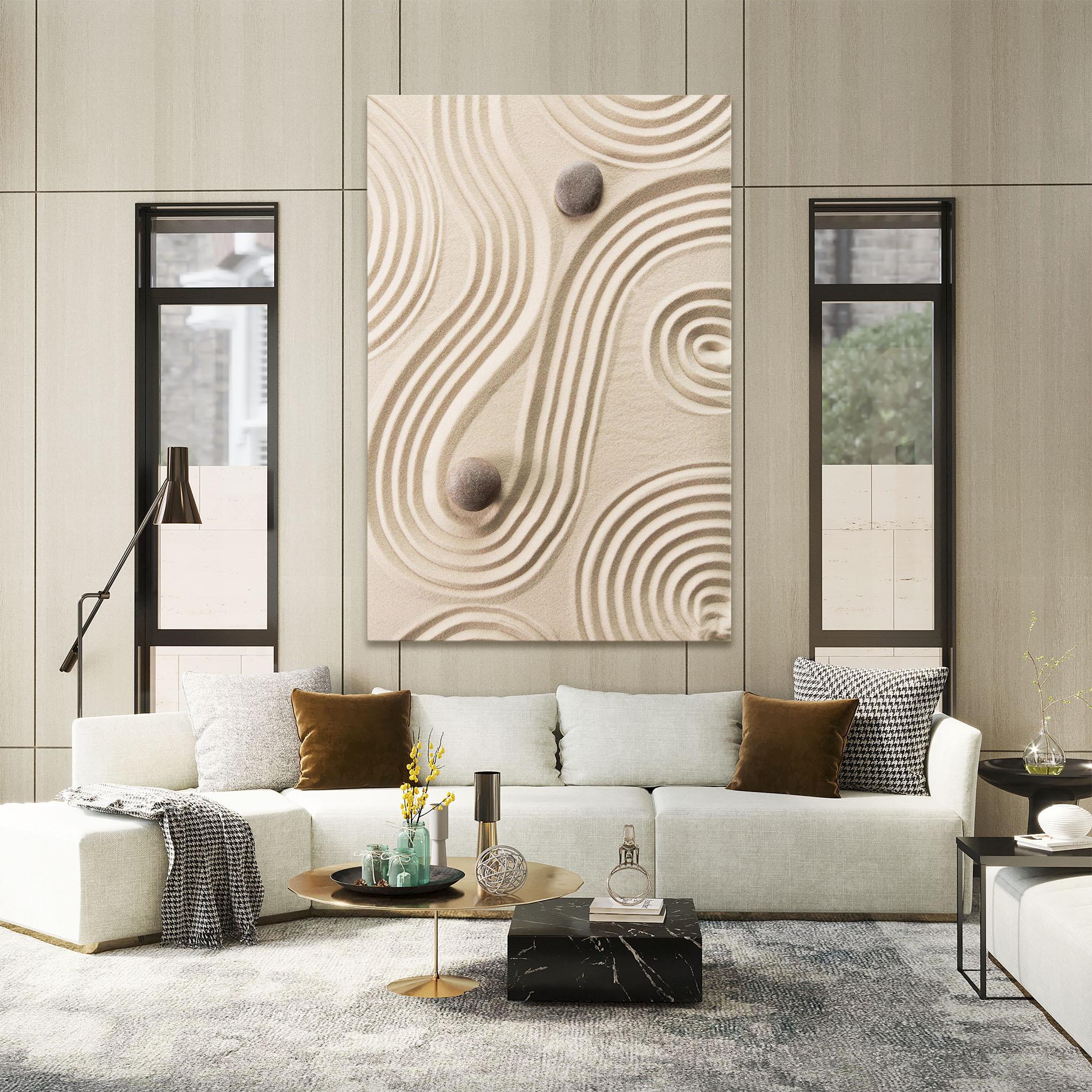 Vászonkép Cream Zen Stones mockup 2