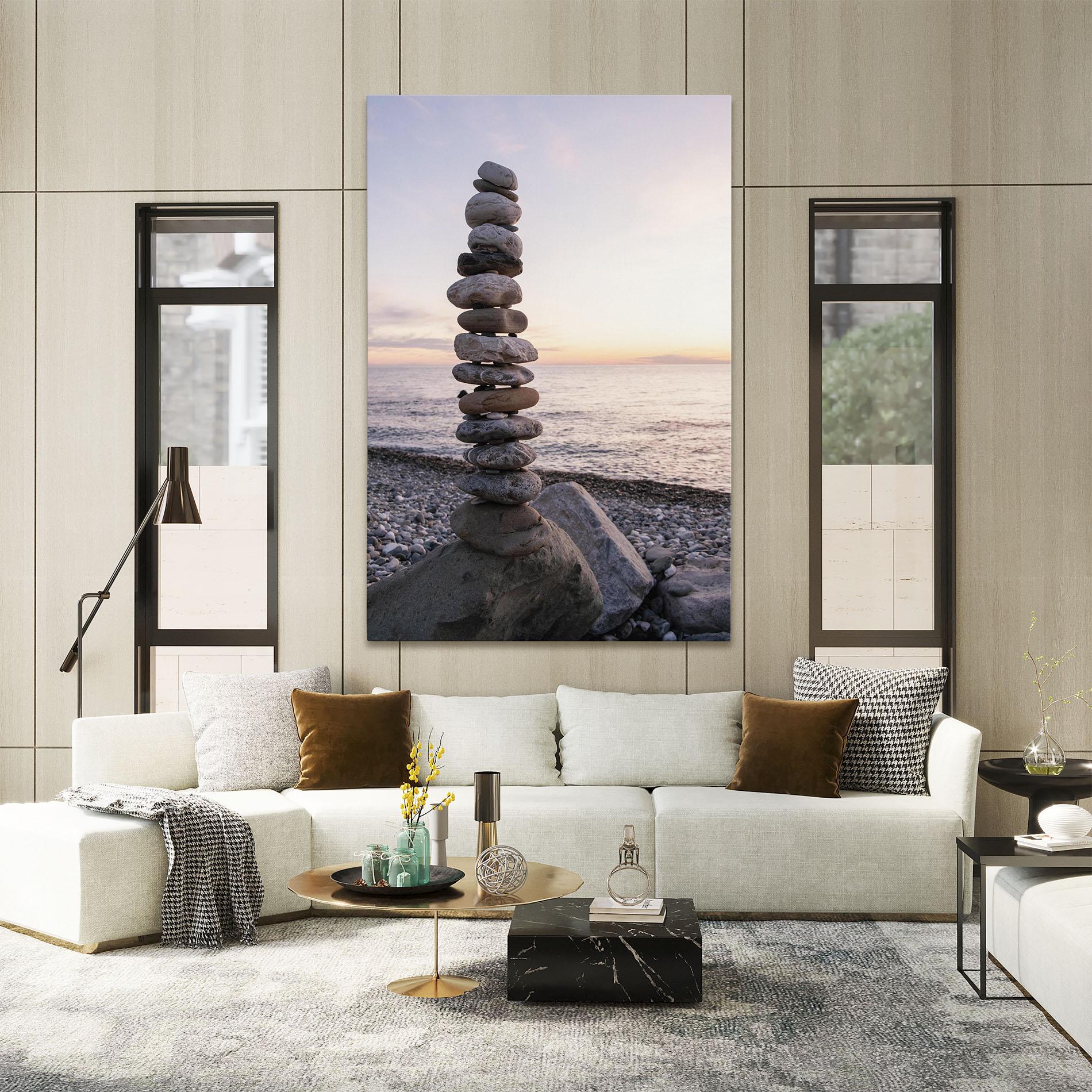 Vászonkép Pebbles Seaside mockup 2
