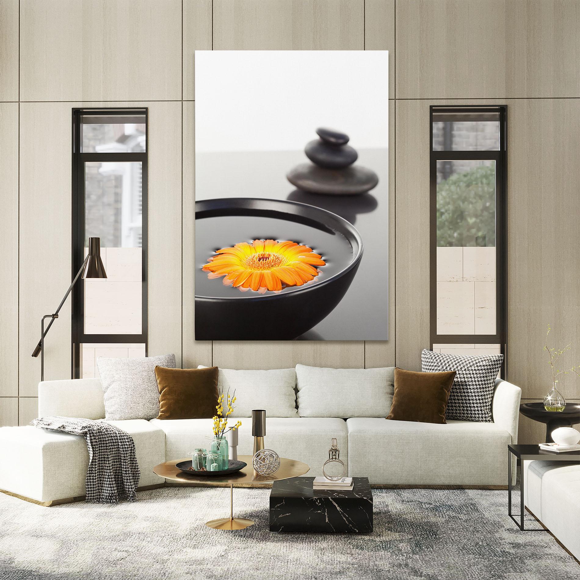 Vászonkép Stone Orange Flower mockup 2