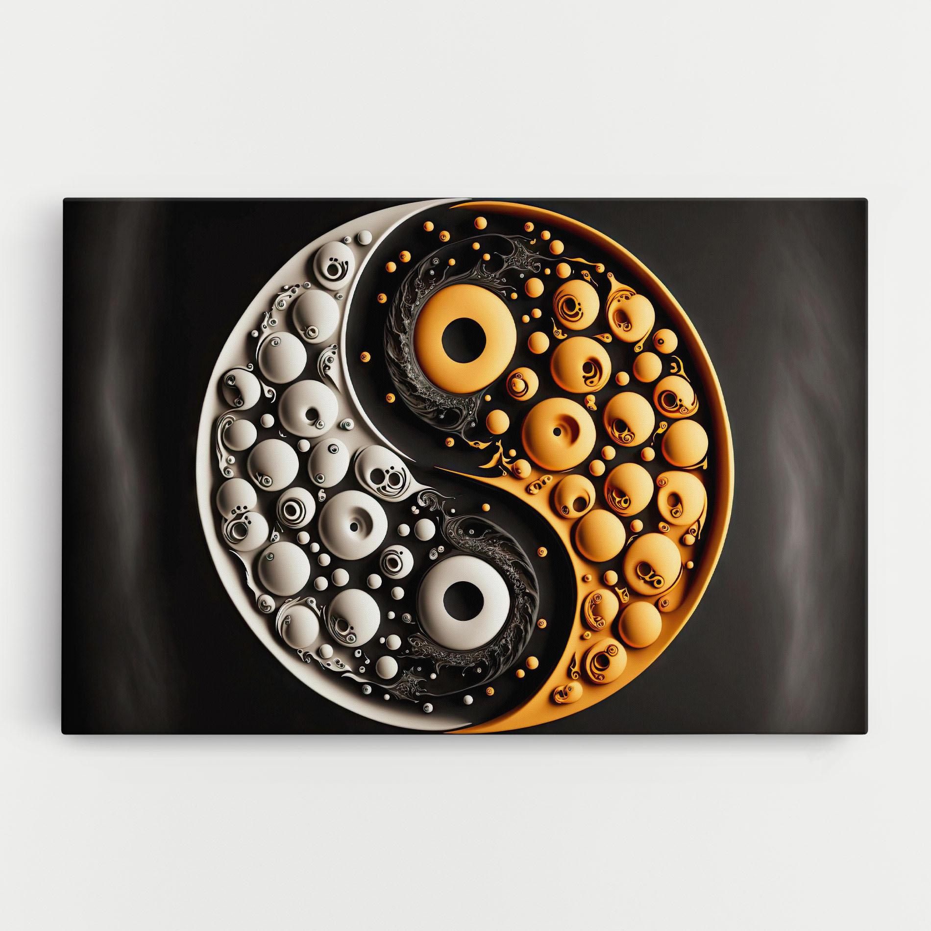Vászonkép Cream Balls Yinyang mockup 0