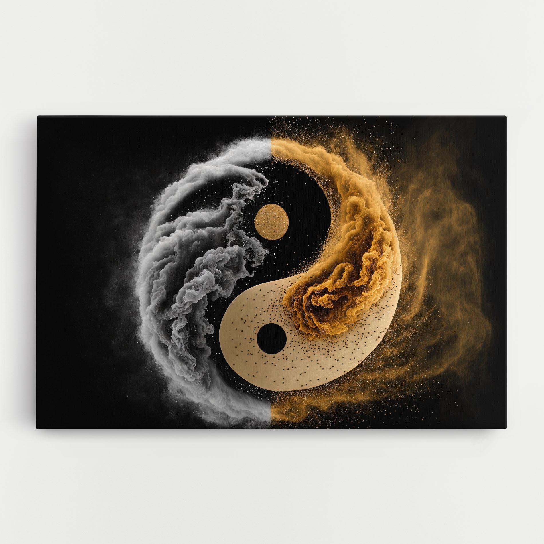 Vászonkép Cream Smoke Yinyang mockup 0