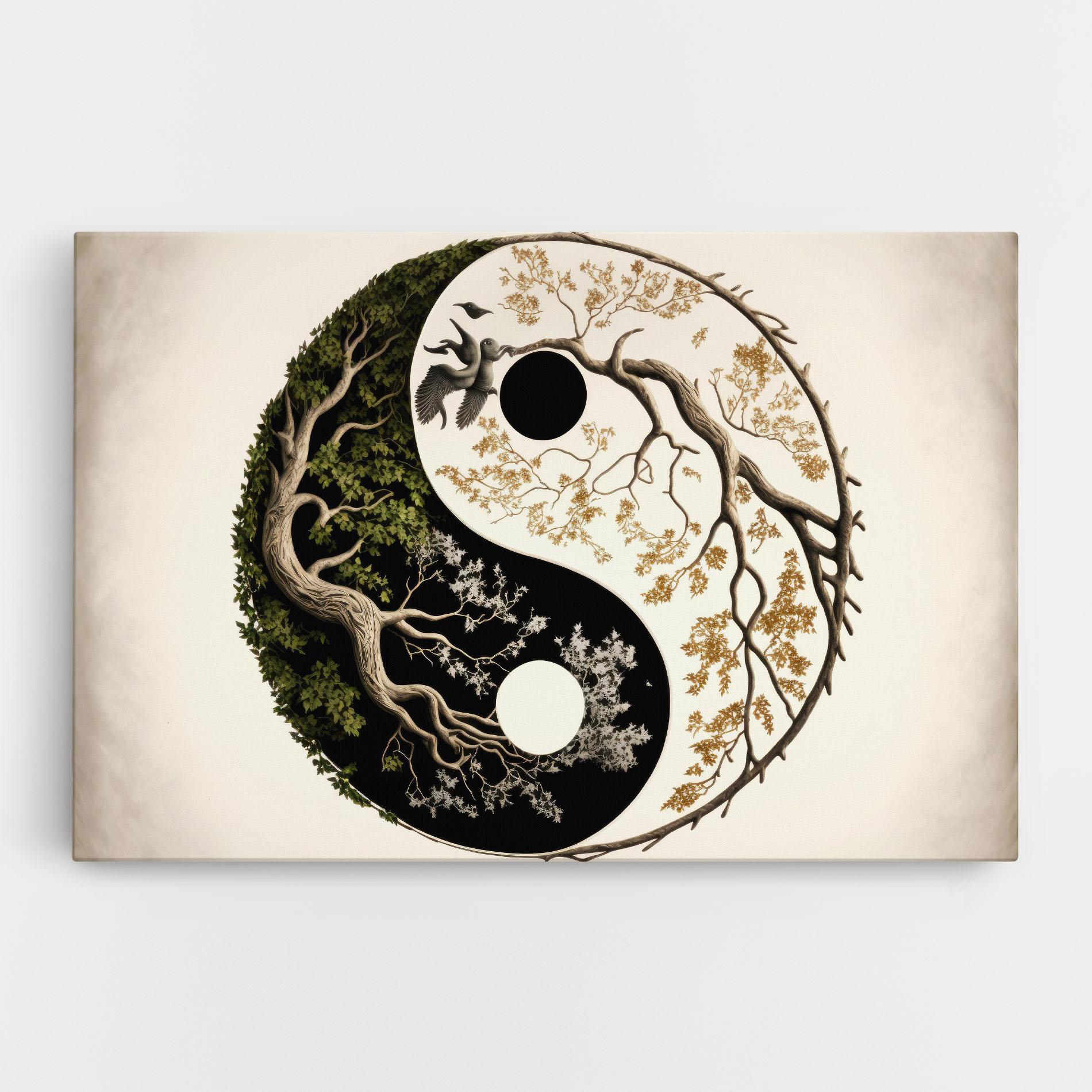 Vászonkép Tree Yinyang mockup 0