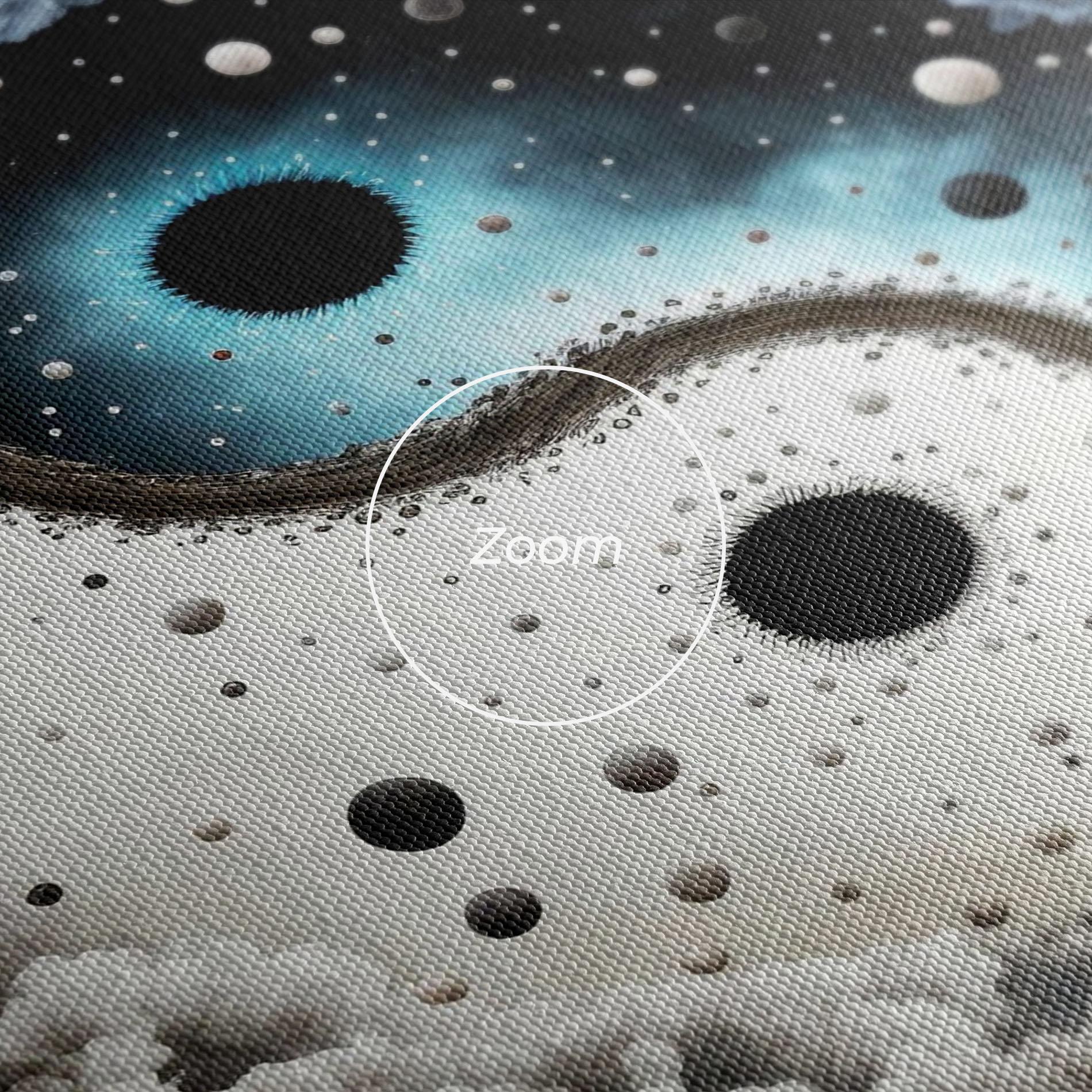 Vászonkép Black Blue Yinyang mockup 3