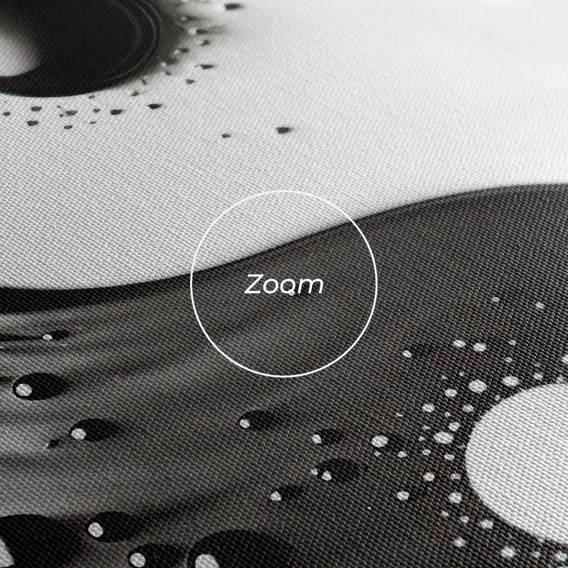 Vászonkép Black Liquid Yinyang mockup 3