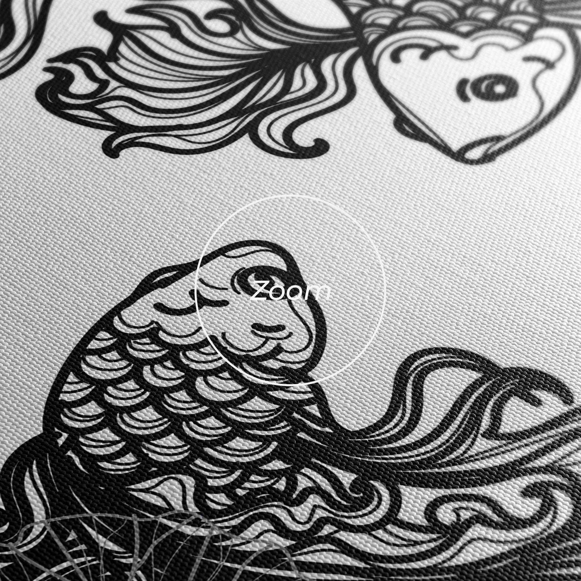 Vászonkép Fish Yinyang mockup 3