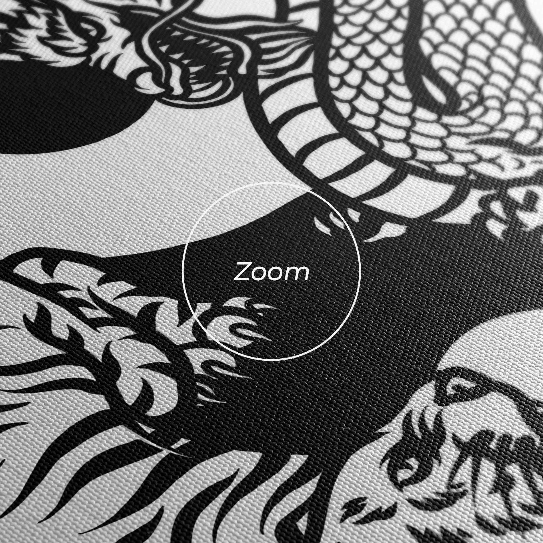 Vászonkép Tiger Dragon Yinyang mockup 3