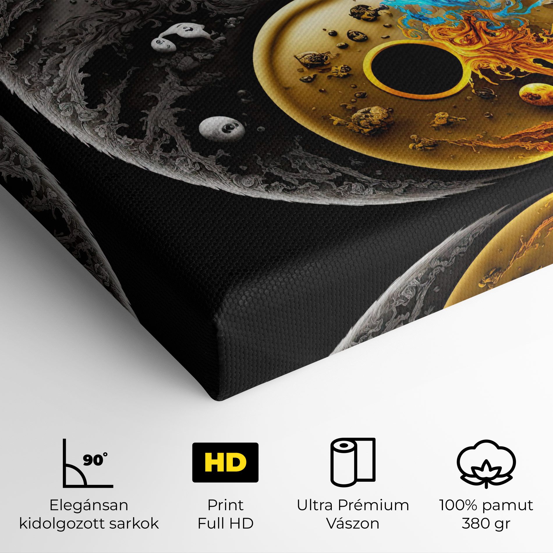 Black Yellow Yinyang mockup 4