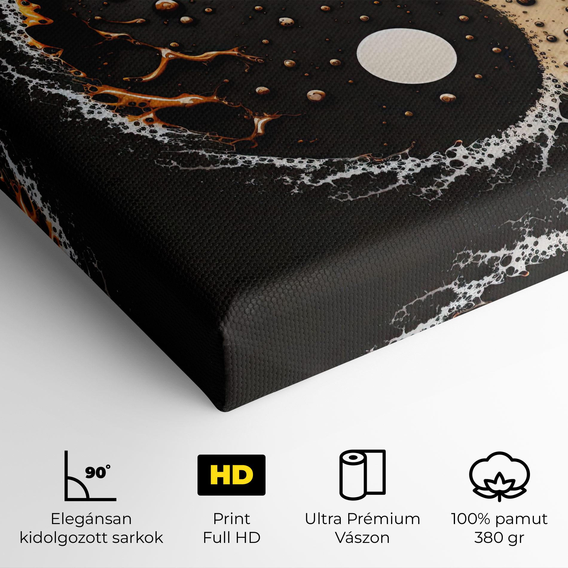 Vászonkép Brown Liquid Yinyang mockup 4