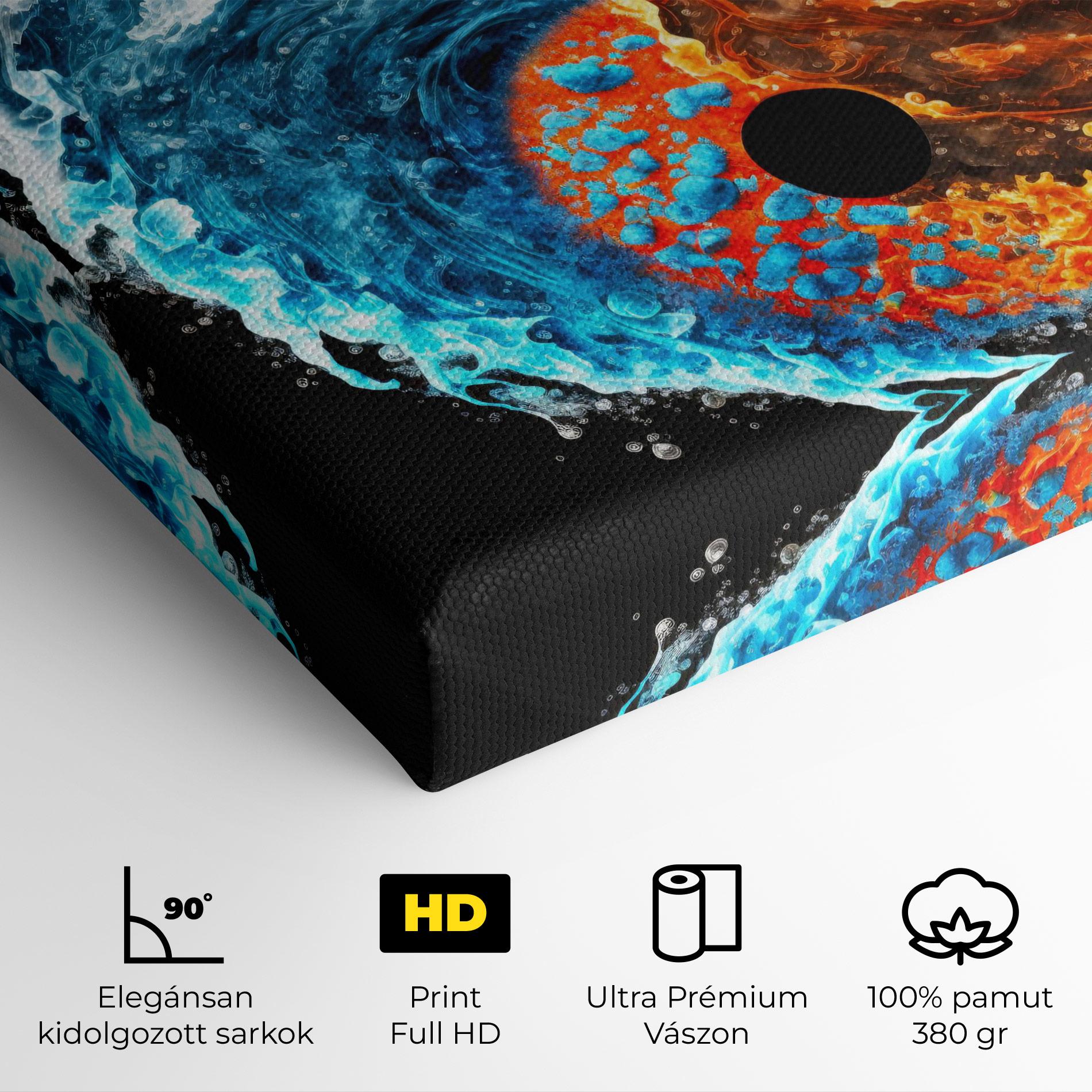 Vászonkép Fire Water Yin Yang mockup 4