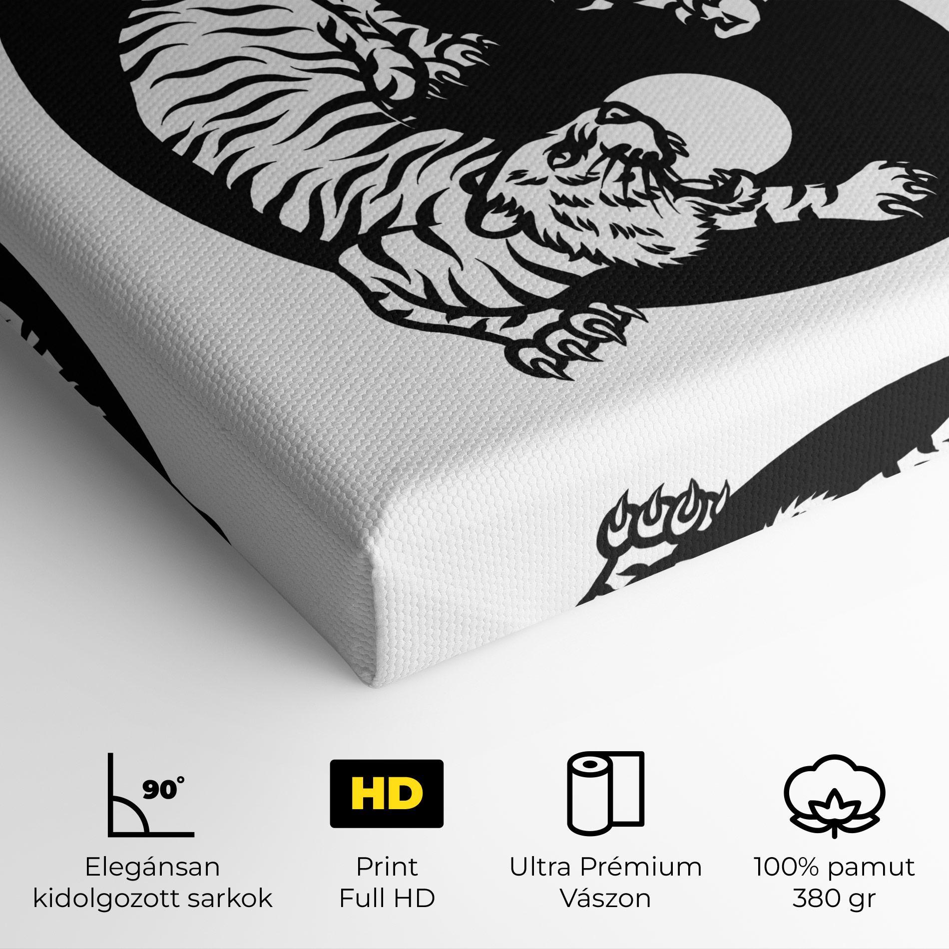 Vászonkép Tiger Dragon Yinyang mockup 4
